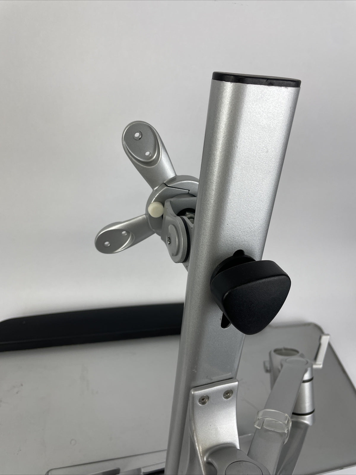 USED Single Monitor & Keyboard Sit-Stand Pole Mount Standing Workstation - LOOK