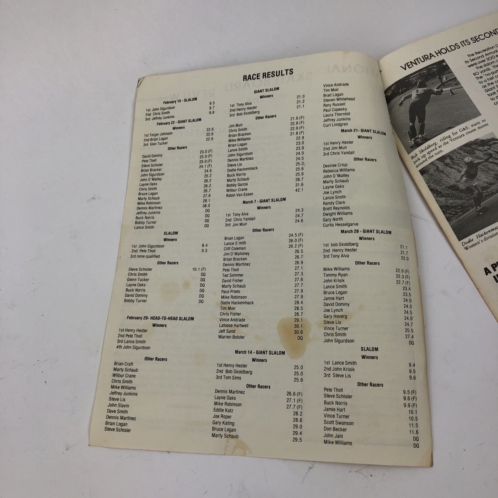 1976 first edition National Skateboard Review vintage skateboarding magazine collectible.