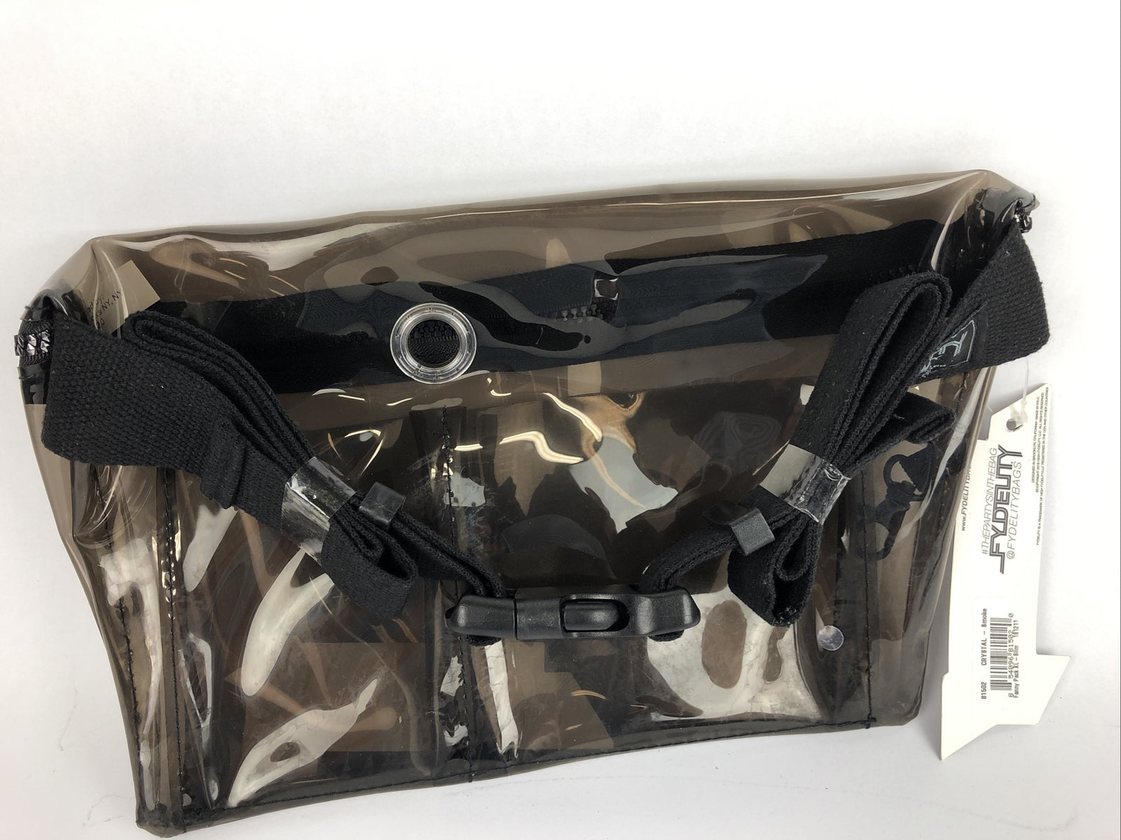 FYDELITY Clear Smoke Acrylic Fanny Pack Belt Bag Crossbody Convertible NEW