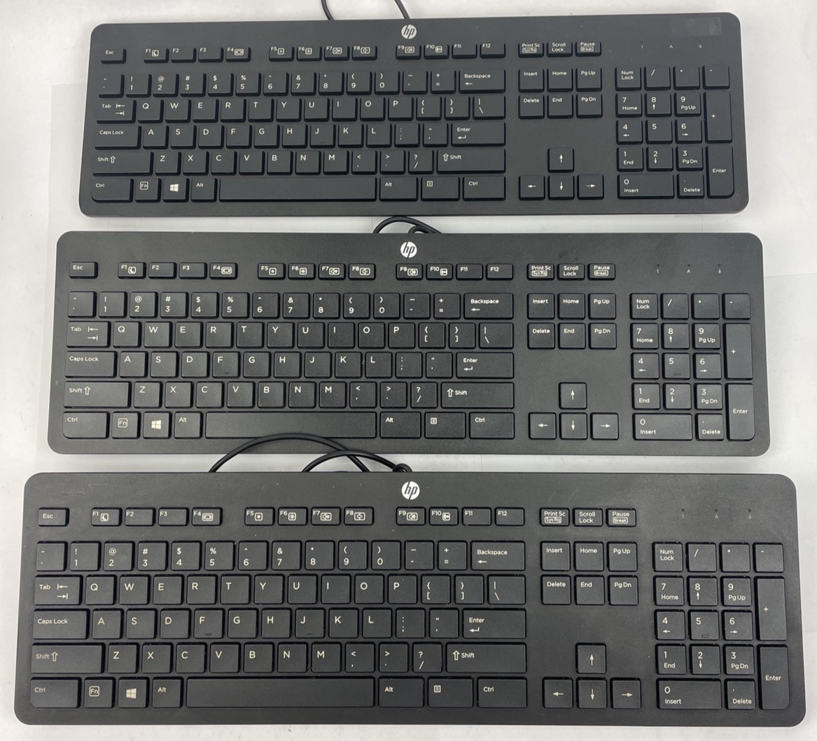 Lot of 3 x Hewlett Packard HP Keyboard (s) PH0U , KU-1469 . KBAR211 Very Clean