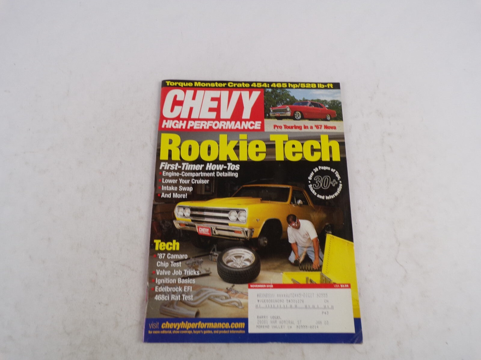 November 2002 Chevy High Performance Rookie Tech Torque Monster Crate 454: 465hp