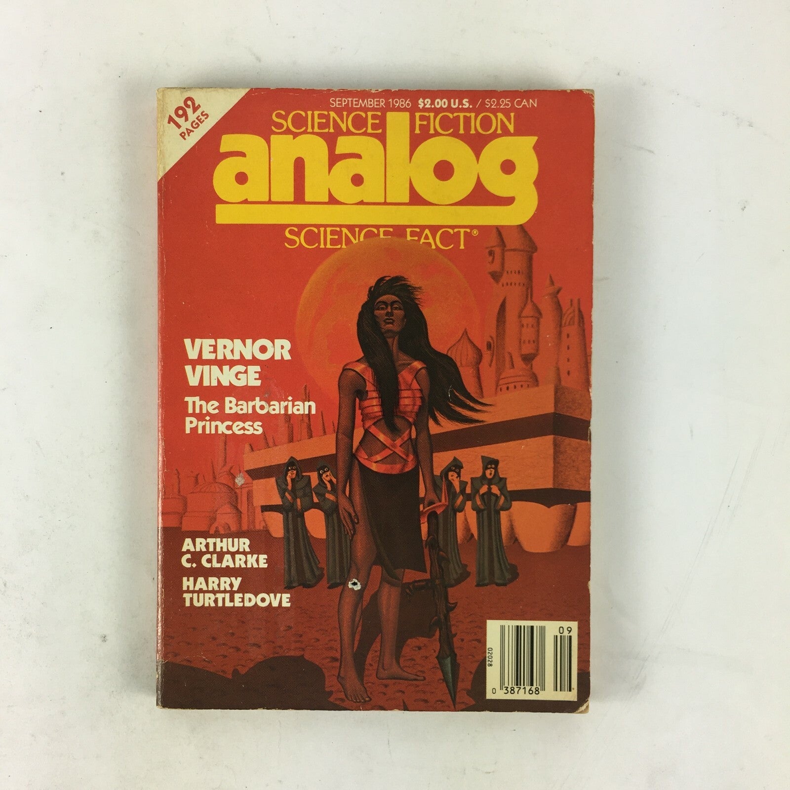 September 1986 Analog Science Fiction Fact Magazine Vernor Vinge Arthur C.Clarke
