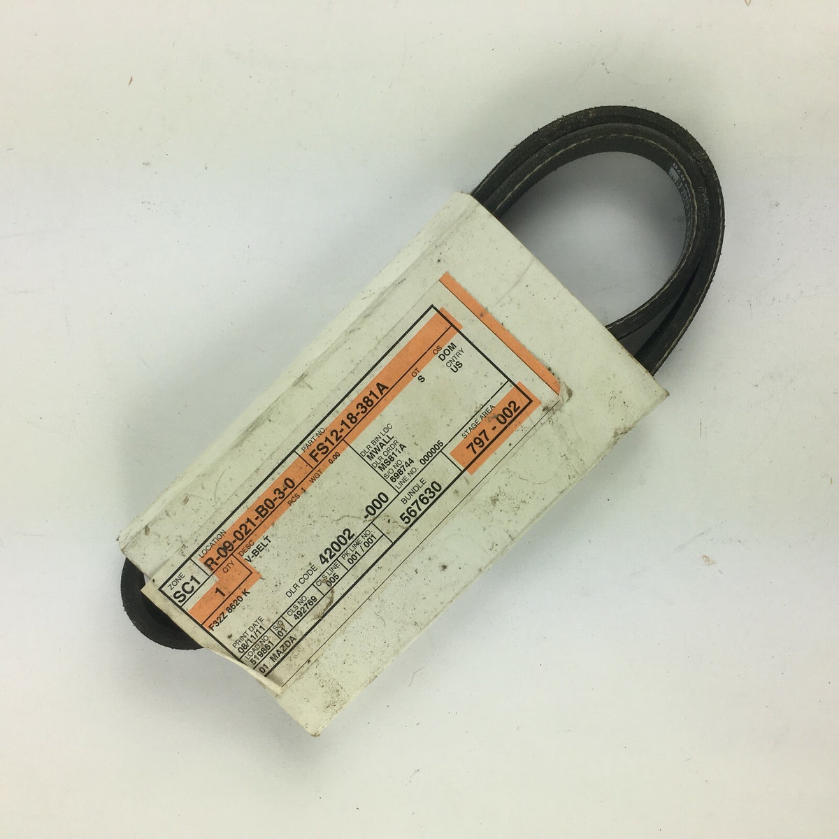 Genuine Automotive V-Ribbed Belt FS12-18-381 A A3