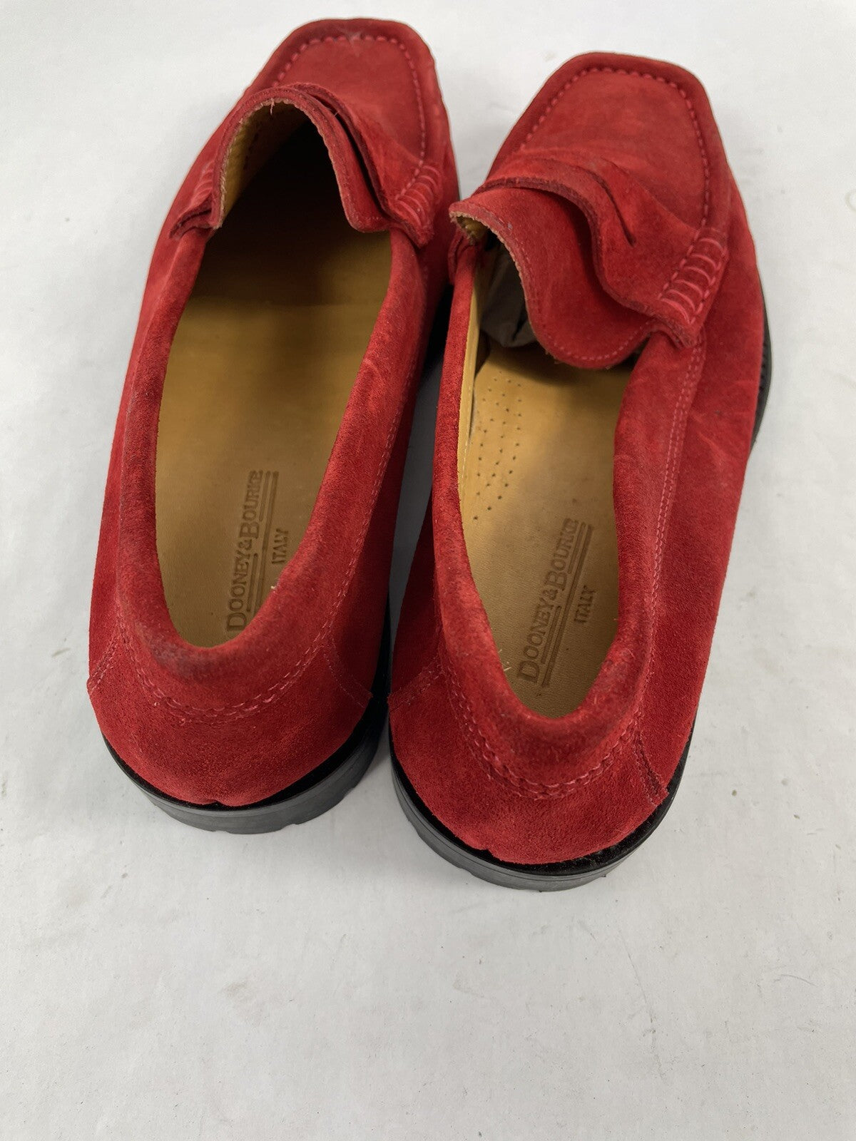 Men's Dooney & Bourke Suede Penny Loafers Red SZ EU 42 M US 9