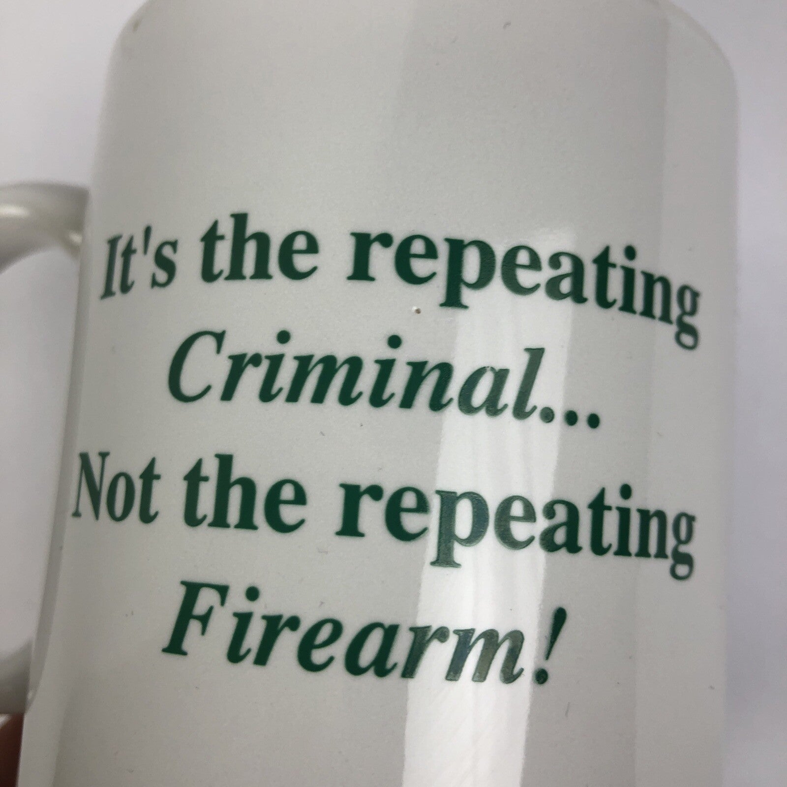 El Cajon Ca. Gun Exchange Coffee Mug USA Its the Repeating Criminal Not the Gun