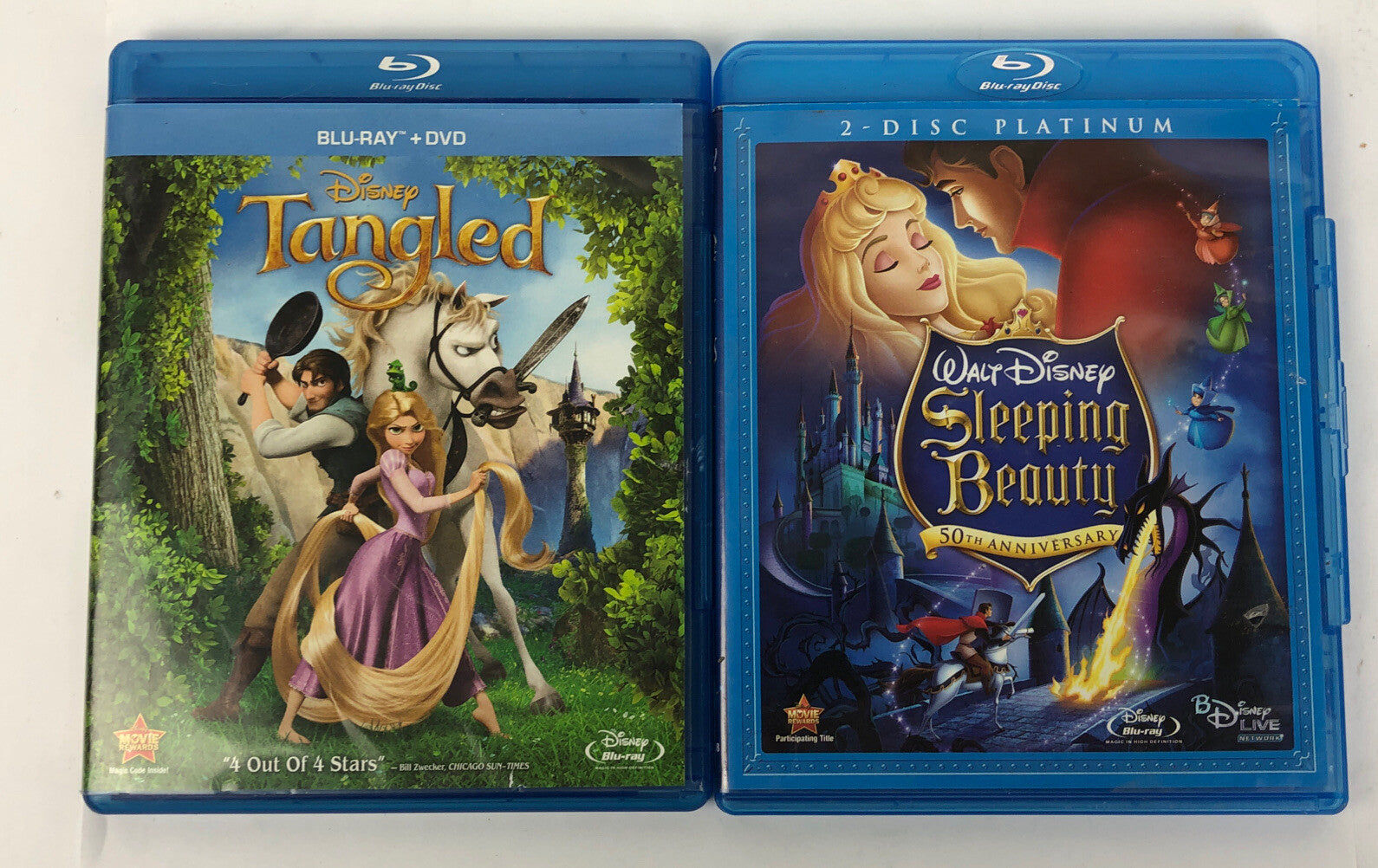 Sleeping Beauty (Blu-ray, 2-Disc Set, Platinum Edition) + Disney Tangled Blu-Ray
