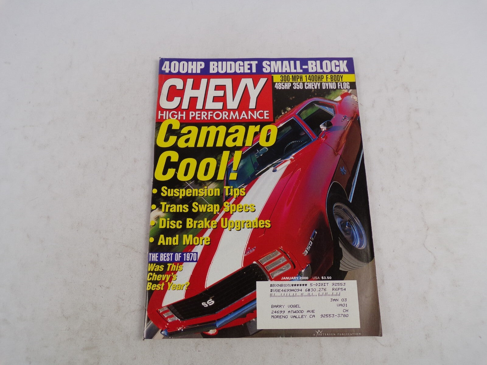 January 2000 Chevy High Performance Camaro Cool! 400HP Budget Small-Block Suspen