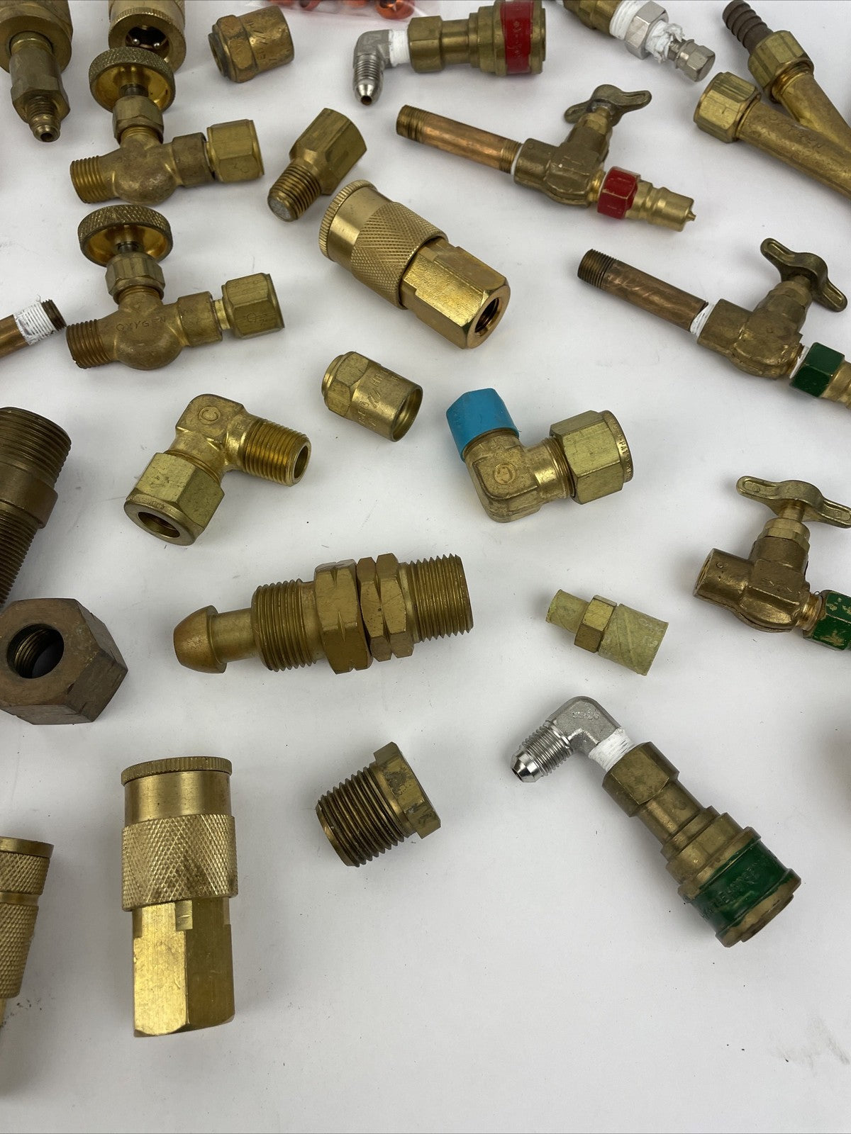 Campbell Hausfeld brass couplers ball valves connections lot steampunk