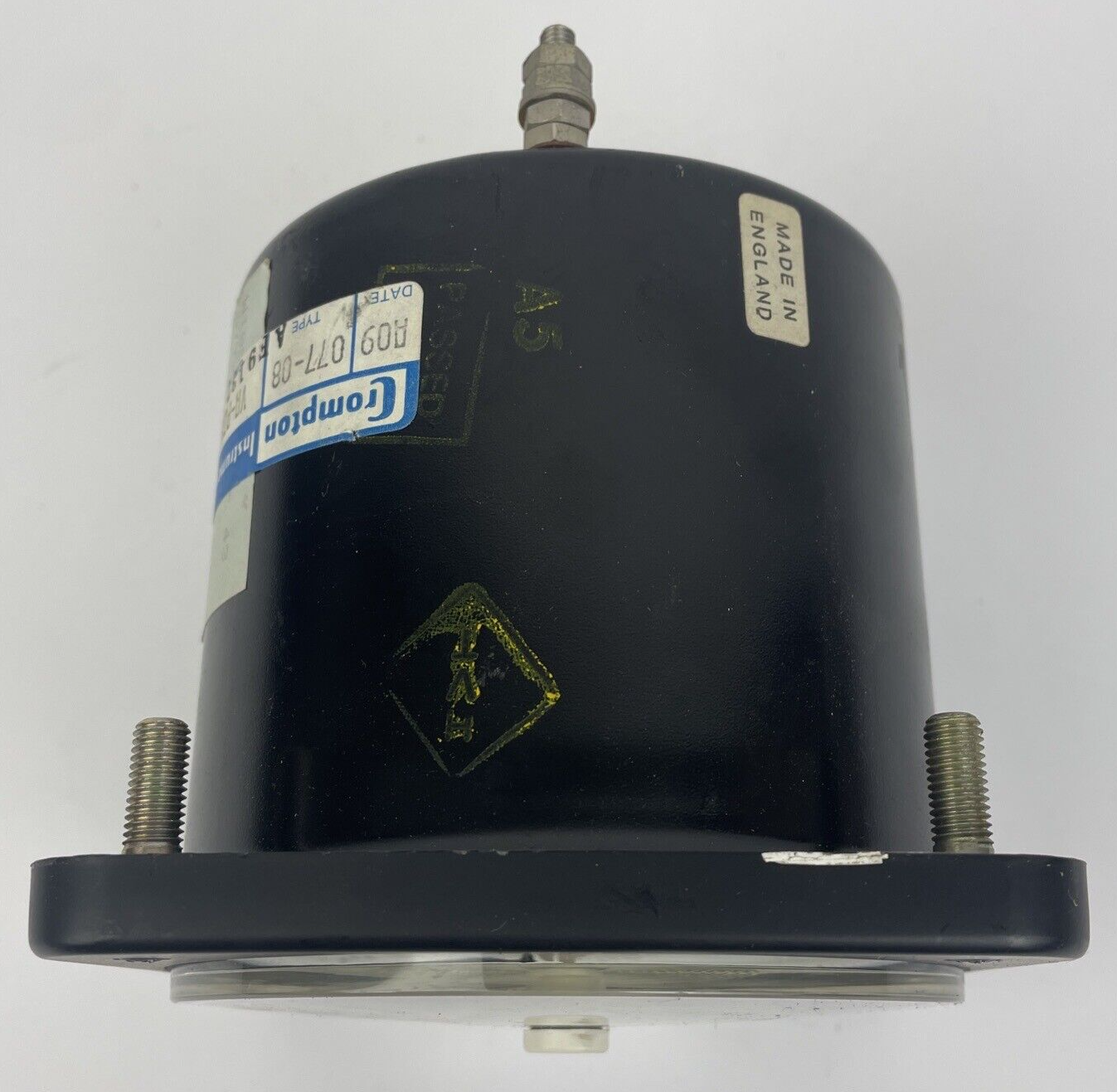 CROMPTON EATON 077-08 150 VAC 0-45 KV Amp AC Meter 4.5" Panel Gauge