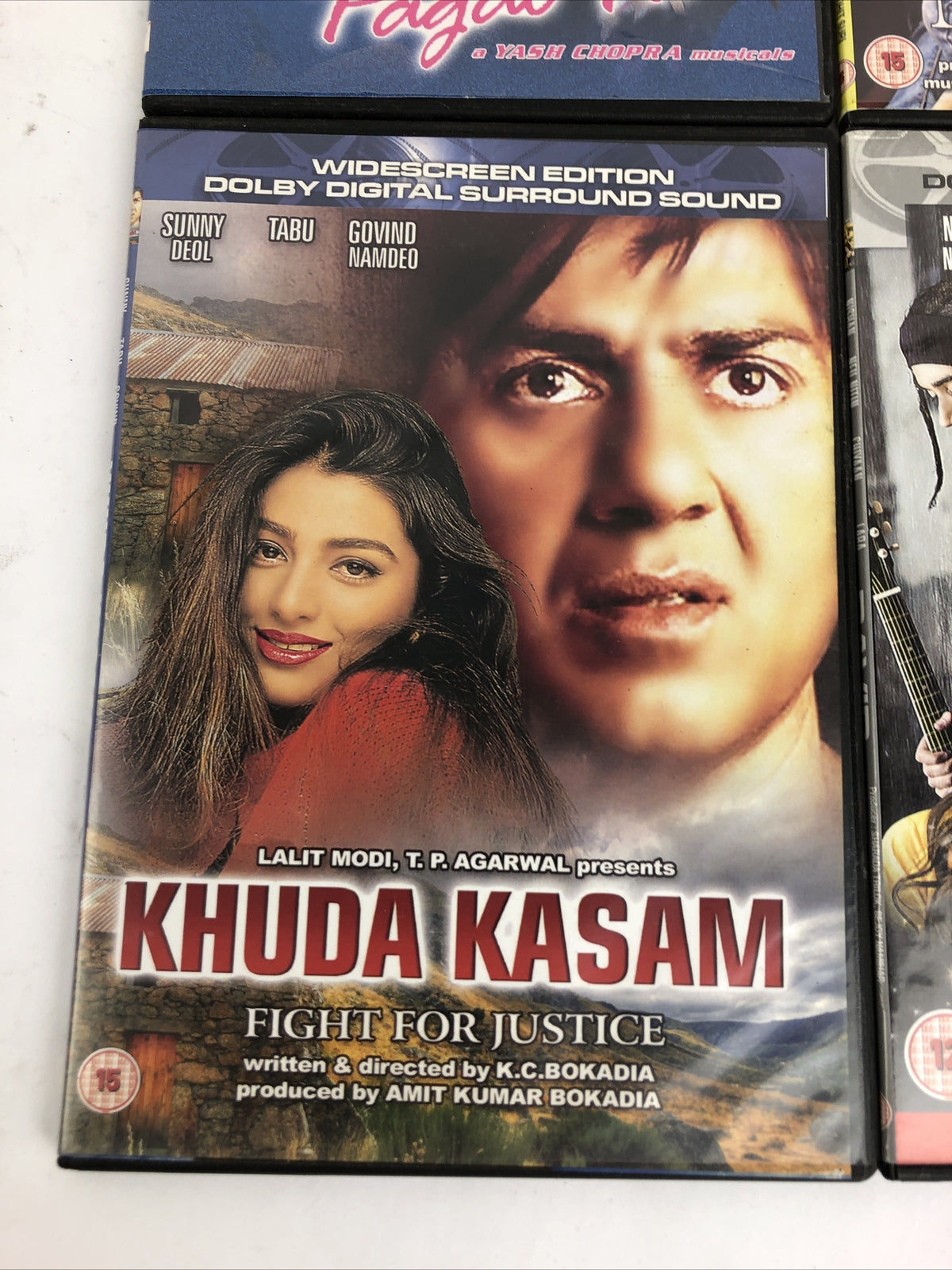5 x Bollywood DVD LOT - KHUDA KASAM, KAL HO NAA HO, DAVID Dil to Pagal Hai *VGC*