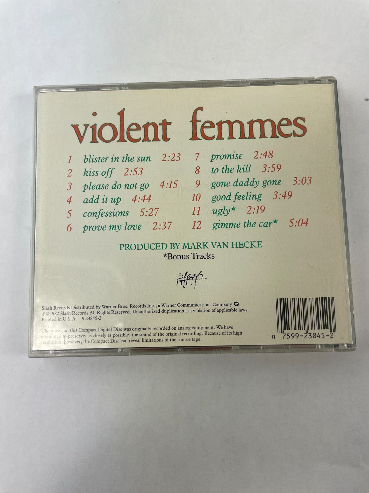 Violent Femmes Blister In The Sun Kiss off Please Do Not Go Add It UpCD#73