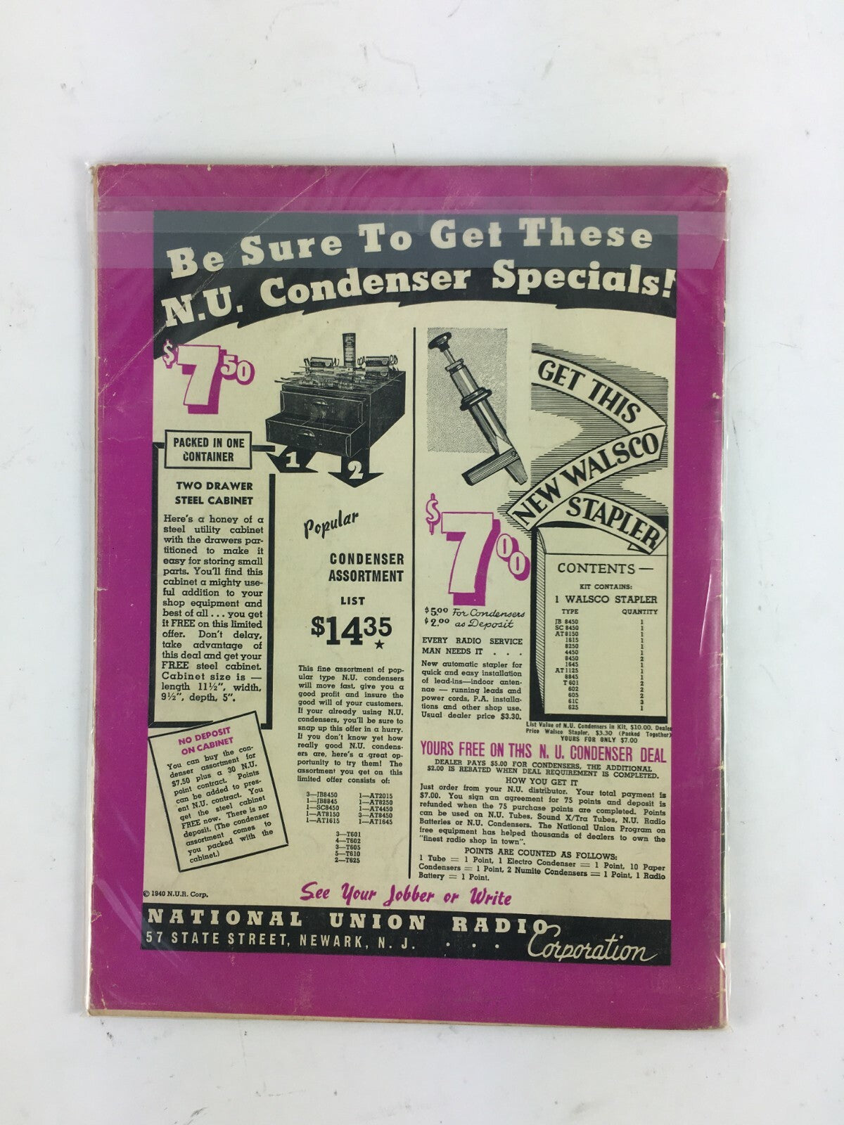 March 1941 Radio Craft Hugo Gernsback Magazine Police 2-Way Radio In a Vest !