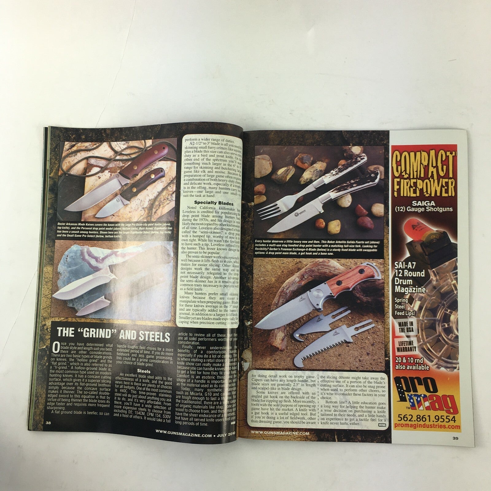 July 2010 Guns Magazine PM9 9mm .357 S&W Magnum NAA .22 WMR .308 Winchester