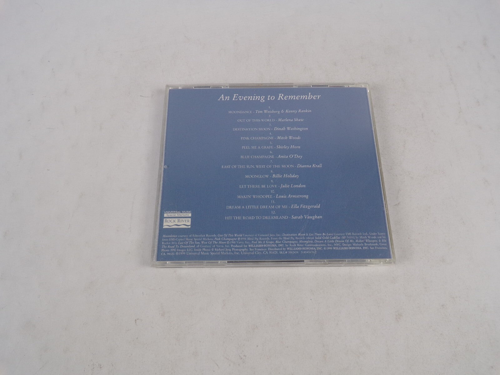 Williams Sonoma An Evening To Remember Moondance Our Of This World DestinatCD#31