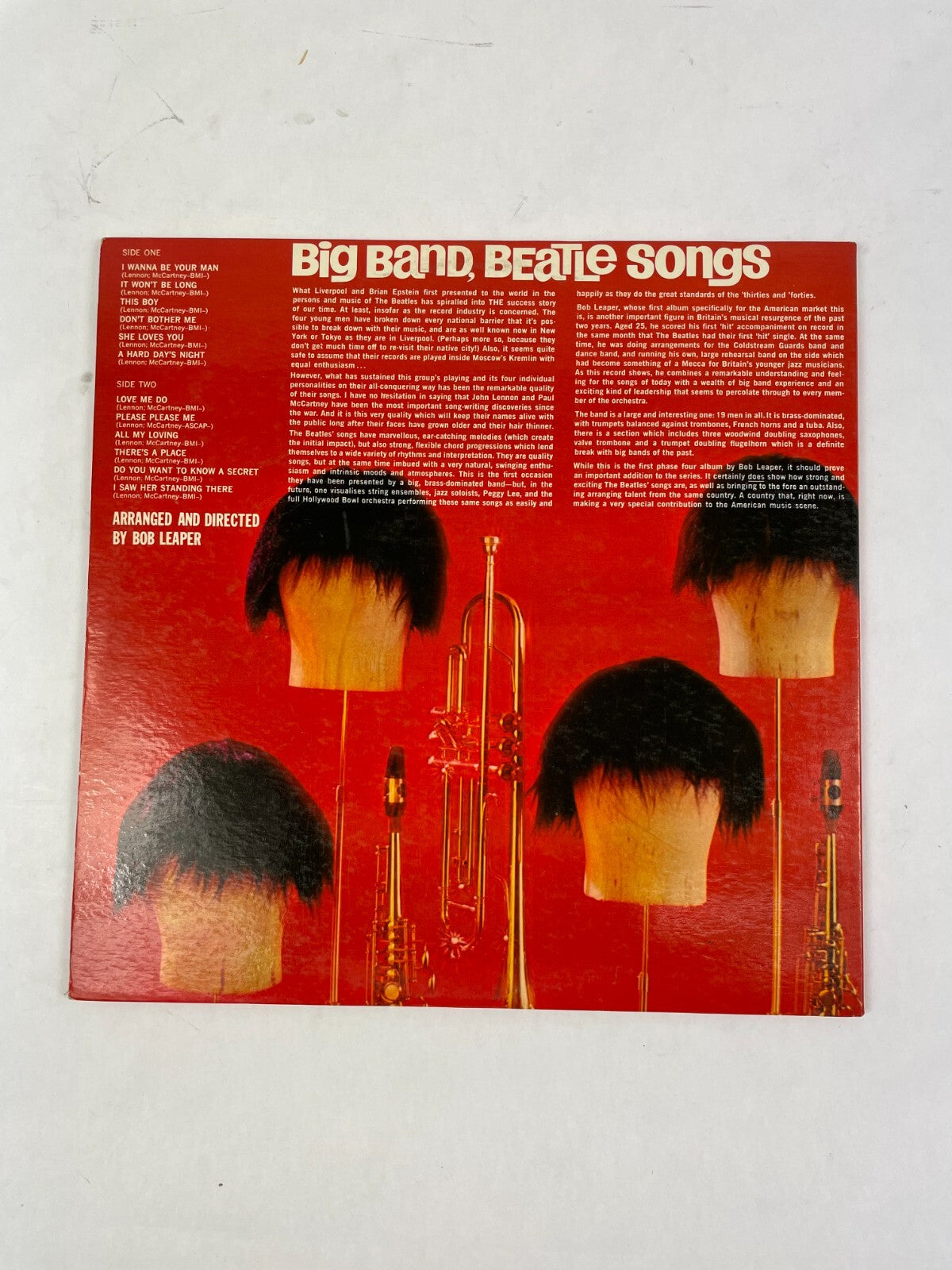 Big Band Beatle Songs Bob Leaper Love Me Do All My Loving Vinyl Record
