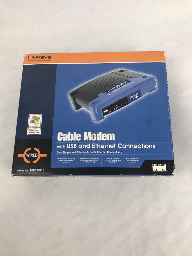 LINKSYS ETHERFAST CABLE MODEM BEFCMU10 VER 2 Excellent