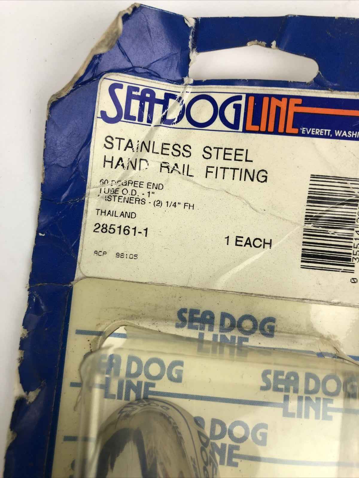SEADOG LINE STAINTLESS STEEL HAND RAIL FITTING 1" O.D. 60 DEGREE END 285161-1