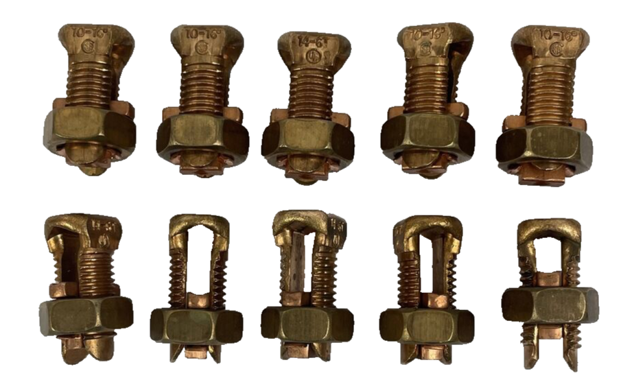 Lot of 10 OEM BURNDY KS17 DB 6 RUN Split Bolt Connector - LOOK * BEST DEAL