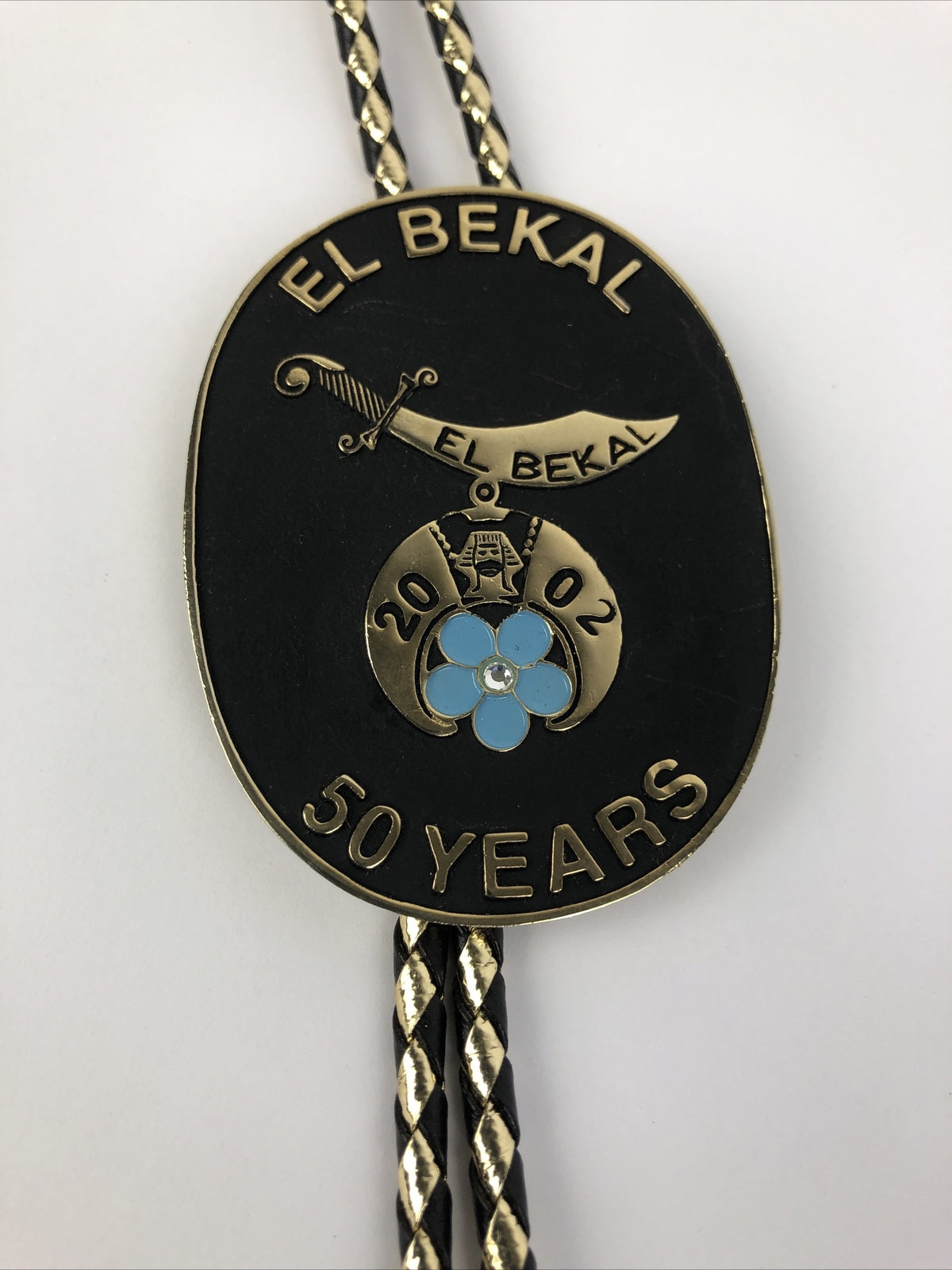 Shriners El Bekal Art Menzel Potentate 2002 Bolo Tie California 50 Years - Rare