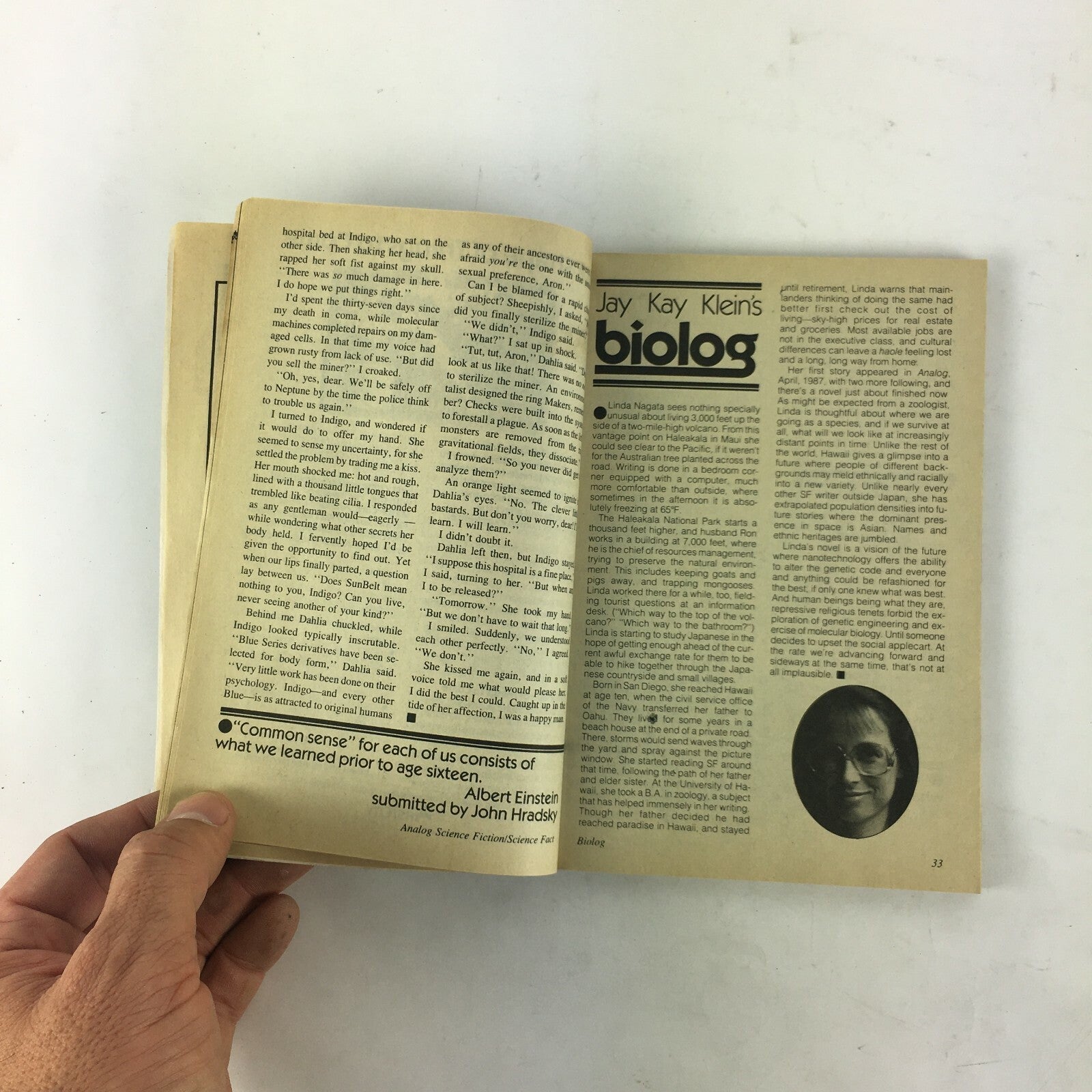 September 1989 Analog Science Fiction Fact Magazine Linda Nagata Jerry Oltion