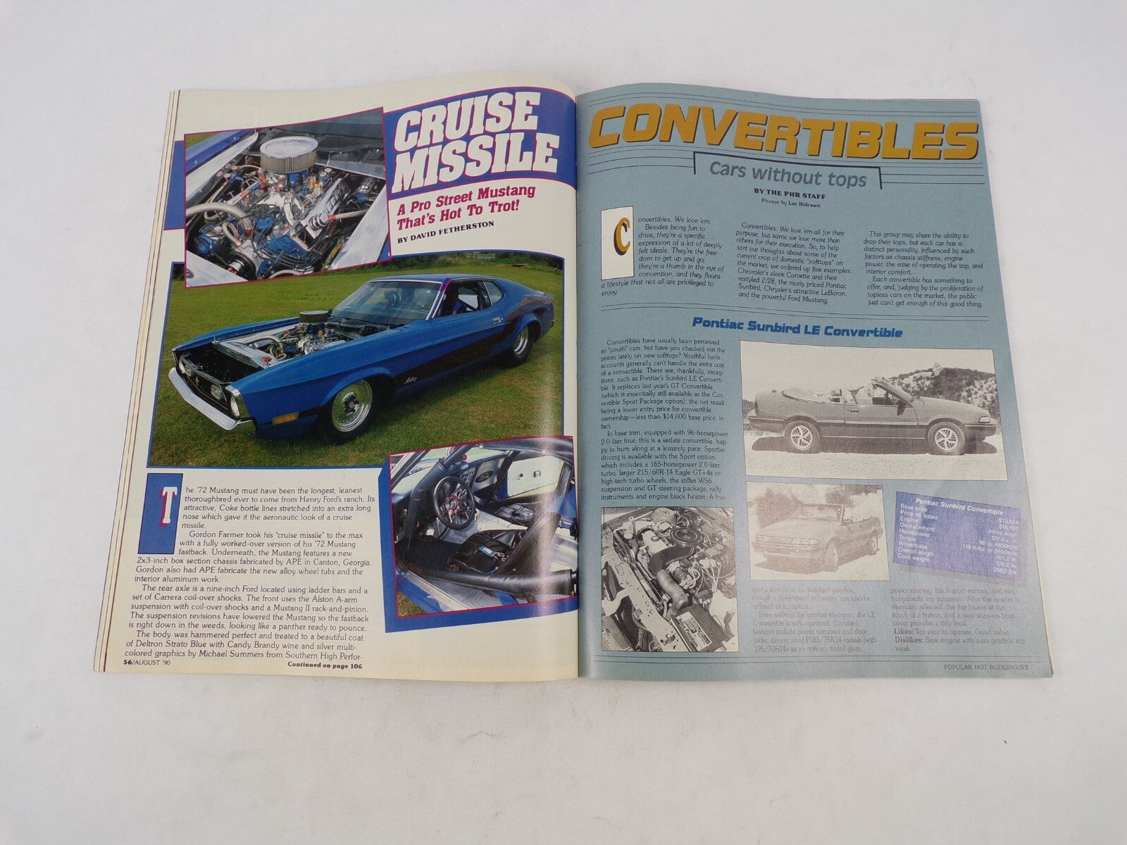 August 1990 Hot Rod Magazine Workshop Tips Summey Sizzle! PHR's Salute To Speed