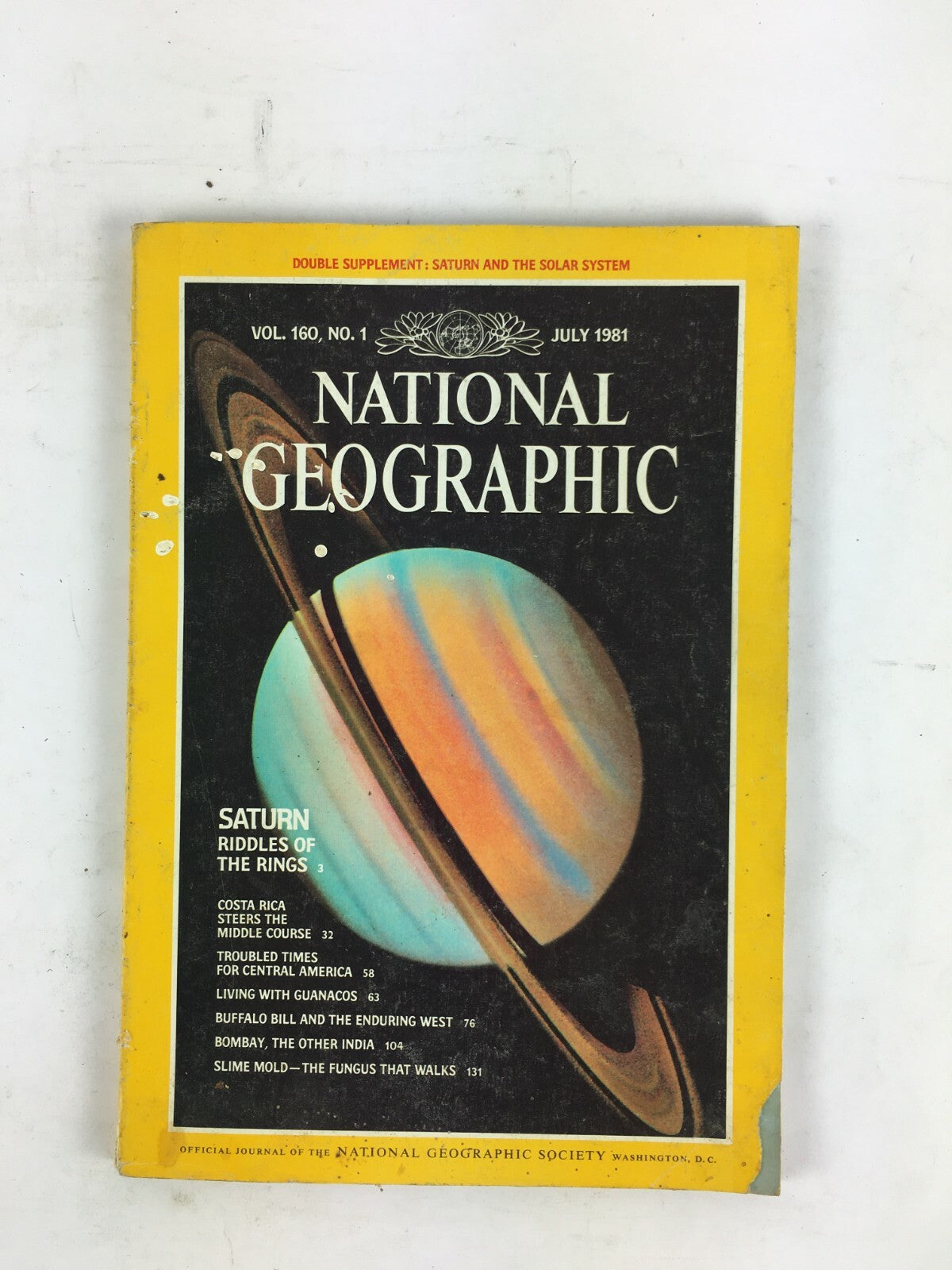 July 1981 National Geographic Magazine Saturn Riddles of The Rings Costa Rica