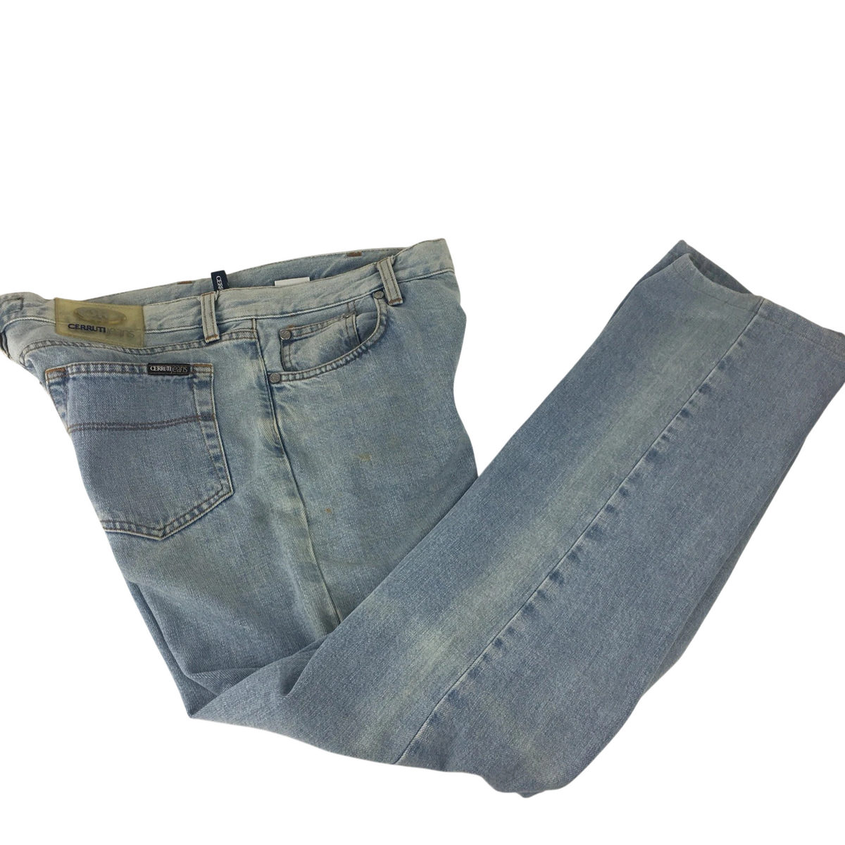CERRUTI Blue Cotton Denim Mens Jeans Straight W32 L32 Very Good