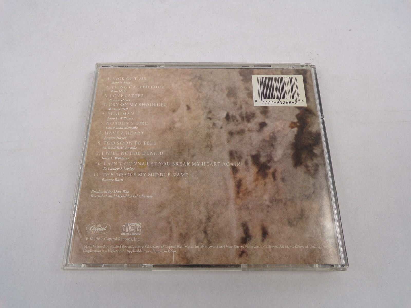 Bonnie Raitt Nick Of Time Nick Of Time Thing Called Love Love Letter Real CD#26