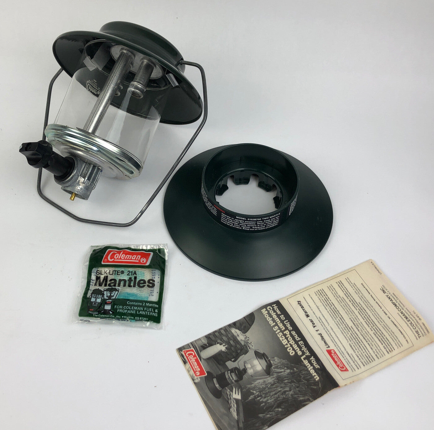 VINTAGE Coleman Two Mantle Propane Camping Lantern MODEL - 5152D700 NOS LOOK