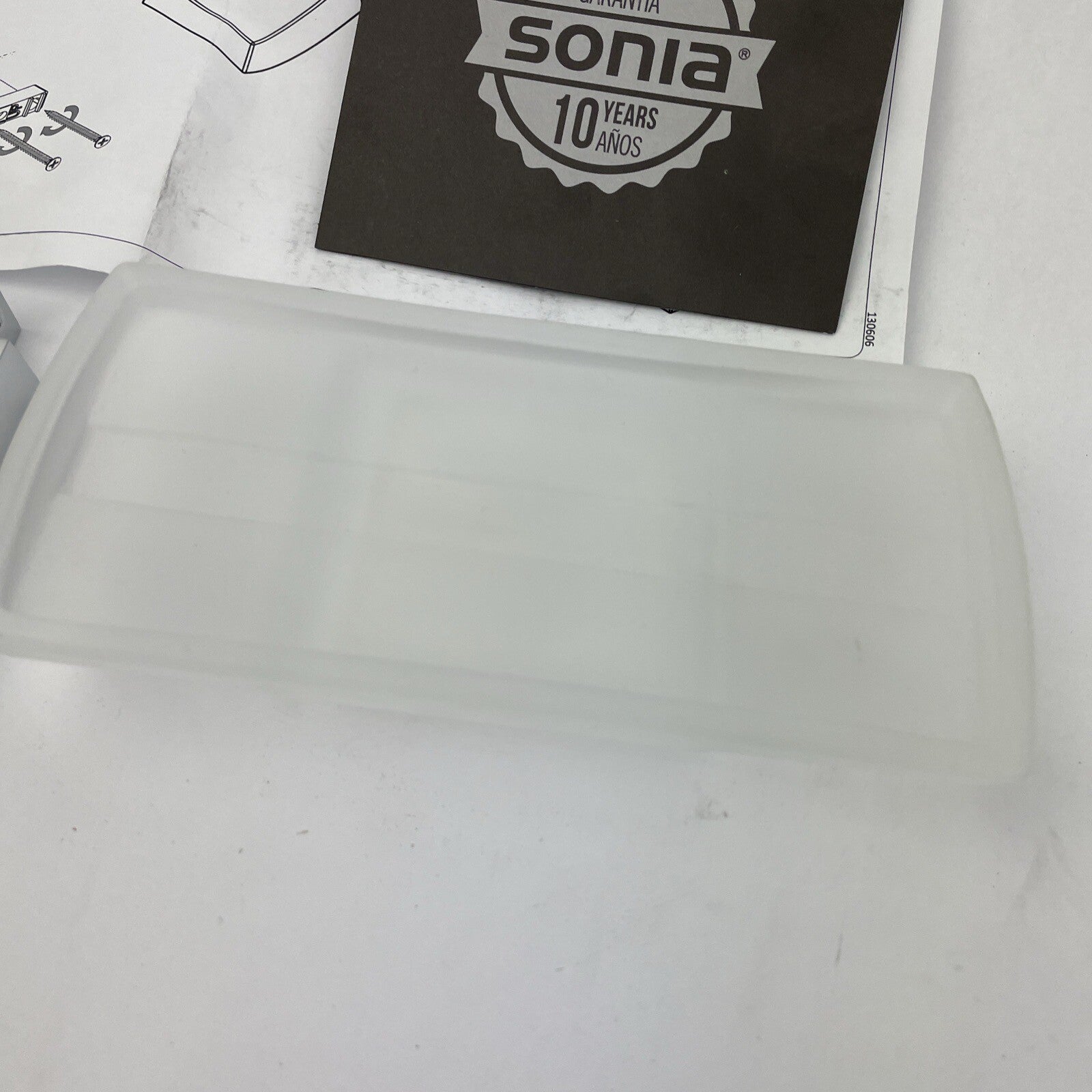 OEM SONIA Designer Wall Mount Bathroom Soap Dish Chrome and Glass Model S7 RARE