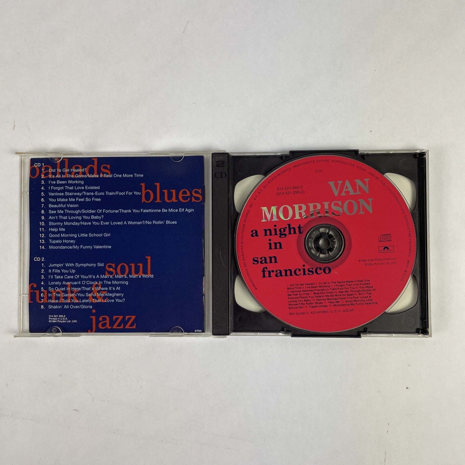 Van Morrison - A Night in San Francisco (CD, Apr-1994, 2 Discs, Polydor) #16