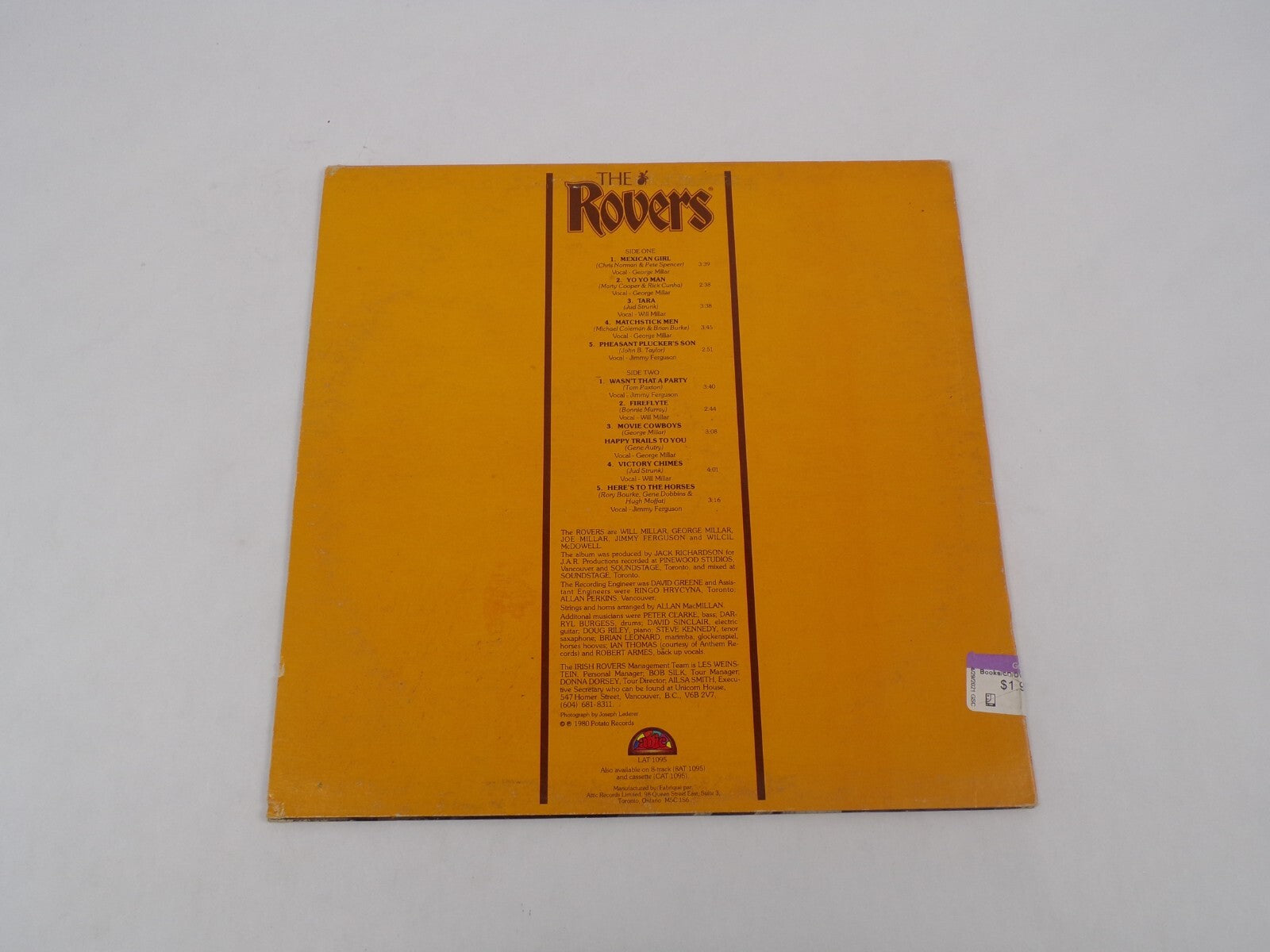 The Rovers Yo Yo Man Tara Fireflyte Mexican Girl Matchstick Men Vinyl Record