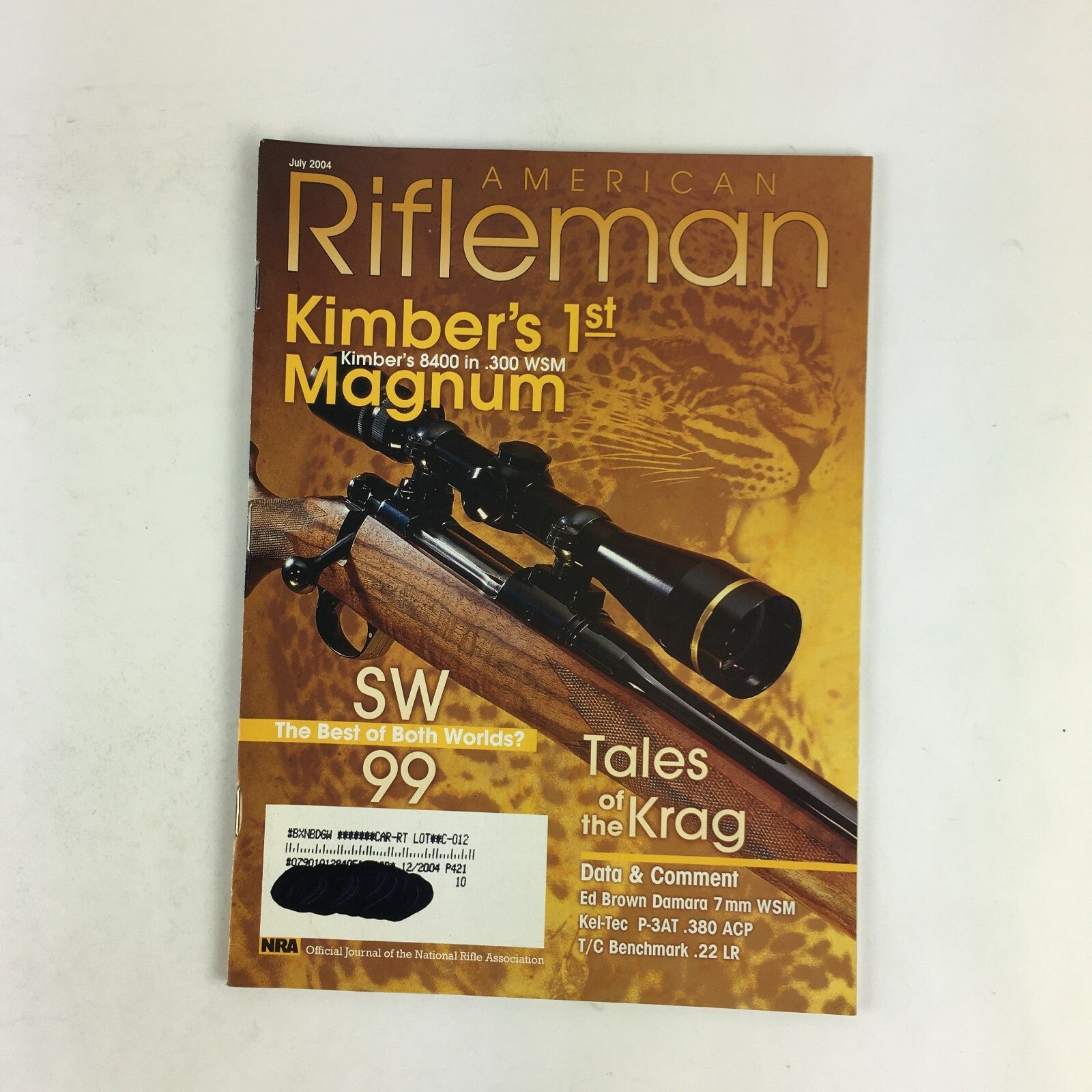 July 2004 American Rifleman Magazine Kimber's 8400 in .300 WSM SW 99 Tales Krag