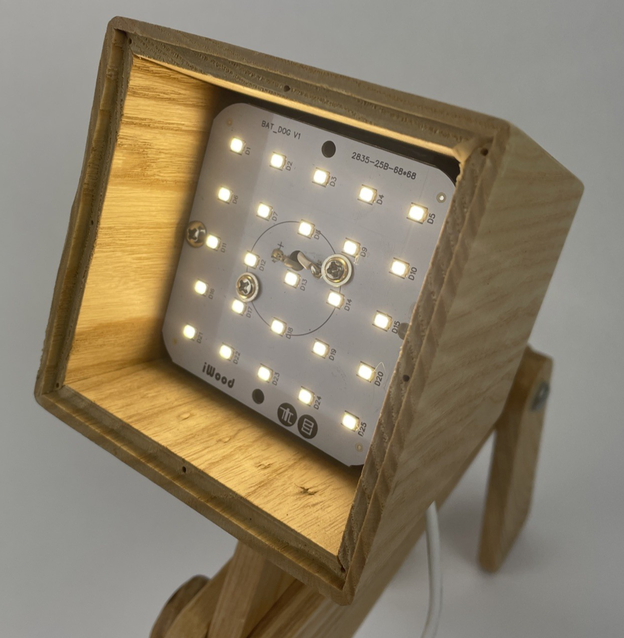 Hroome Wooden Dog LED Desk Lamp Adjustable Articulated Folding Bedside Night Lig