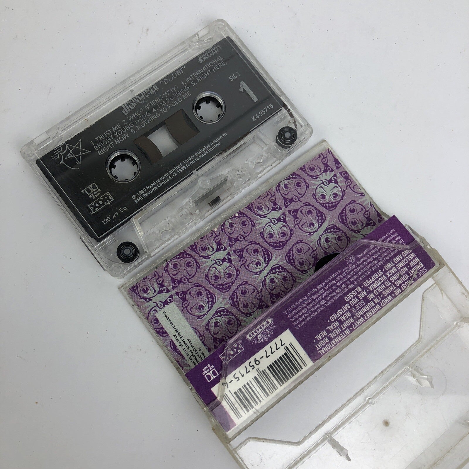 Vintage Cassette Tape 1989 JESUS JONES : DOUBT - LOOK
