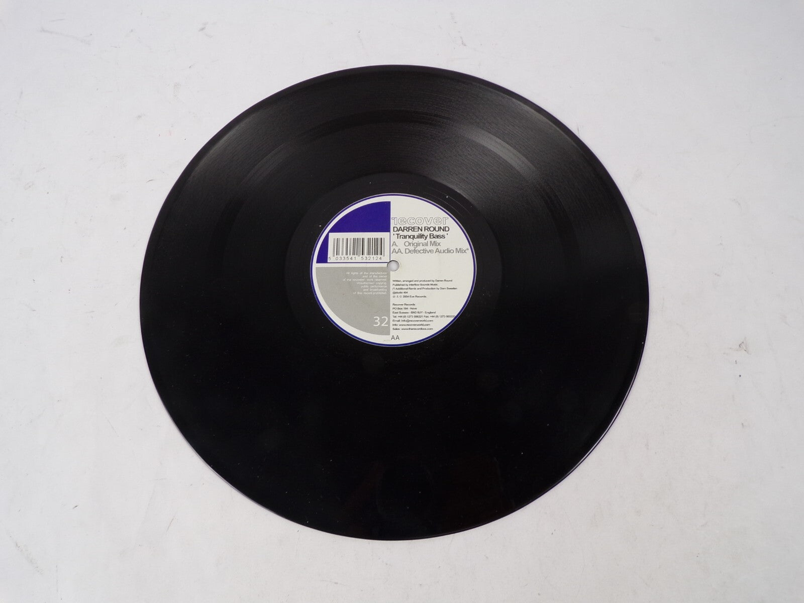 Darren Round Tranquility Bass Defective Audio Remix Vinyl Record