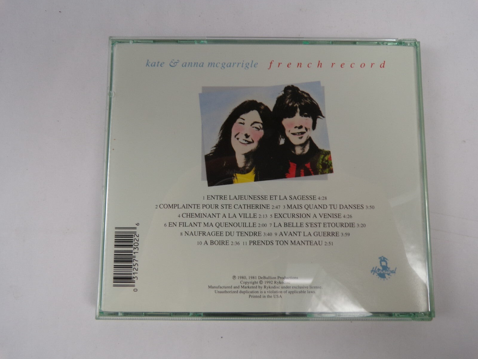 Kate & Anna McGarrigle French Record CD #19