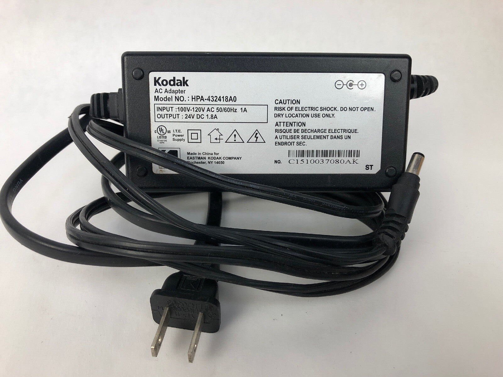 Kodak HPA-432418A0 24V 1.8A AC Adapter Power Supply Cord OEM - FSTSHP