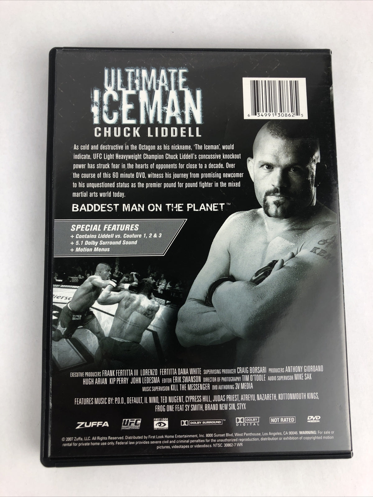 ULTIMATE FIGHTING CHAMPIONSHIP - ULTIMATE ICEMAN - CHUCK LIDDELL DVD Mint Disc