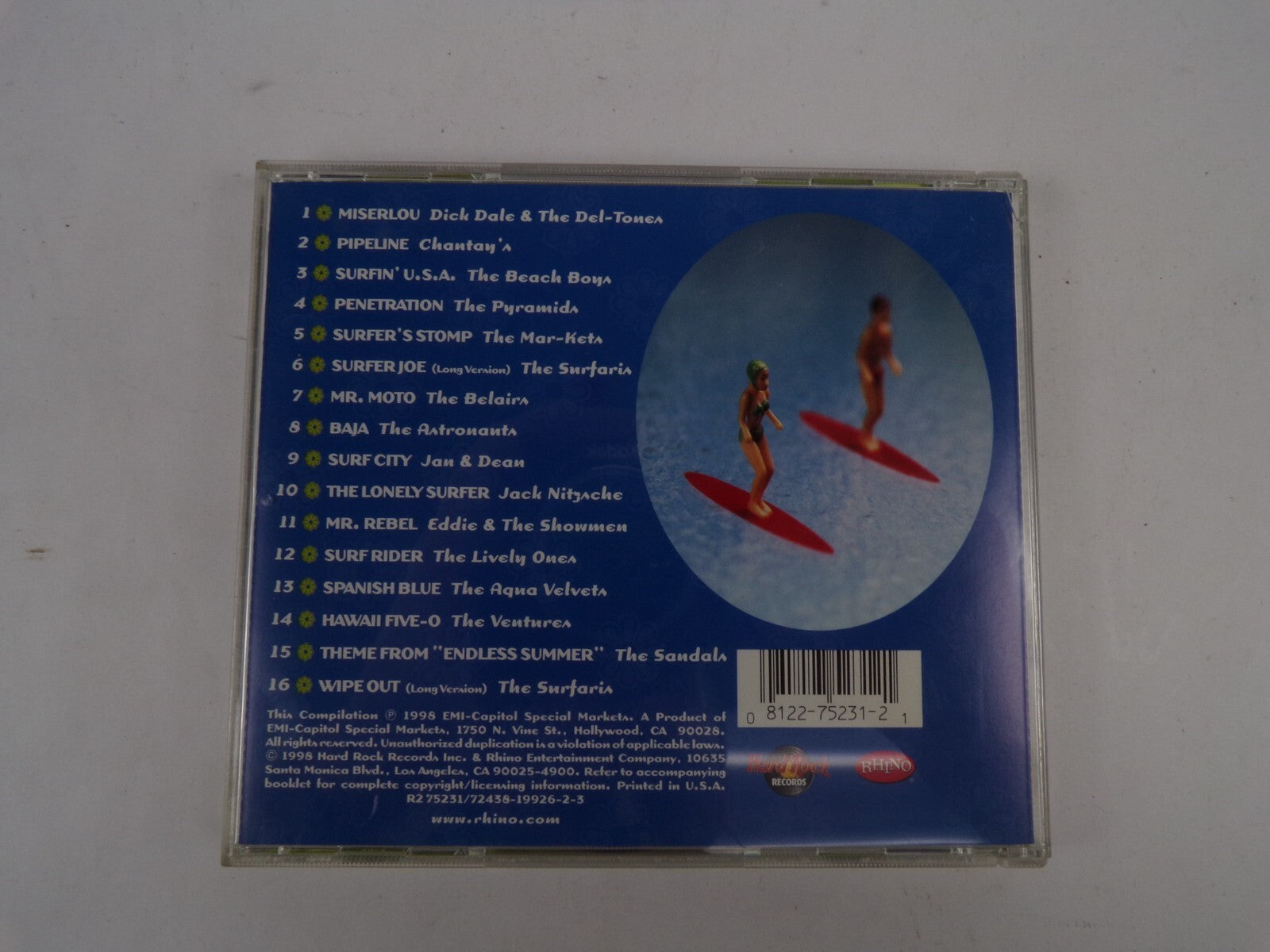 Hard Rock Cafe Surf Pipeline Surfer Joe Surf City Mr. Rebel Wipe Out CD#39