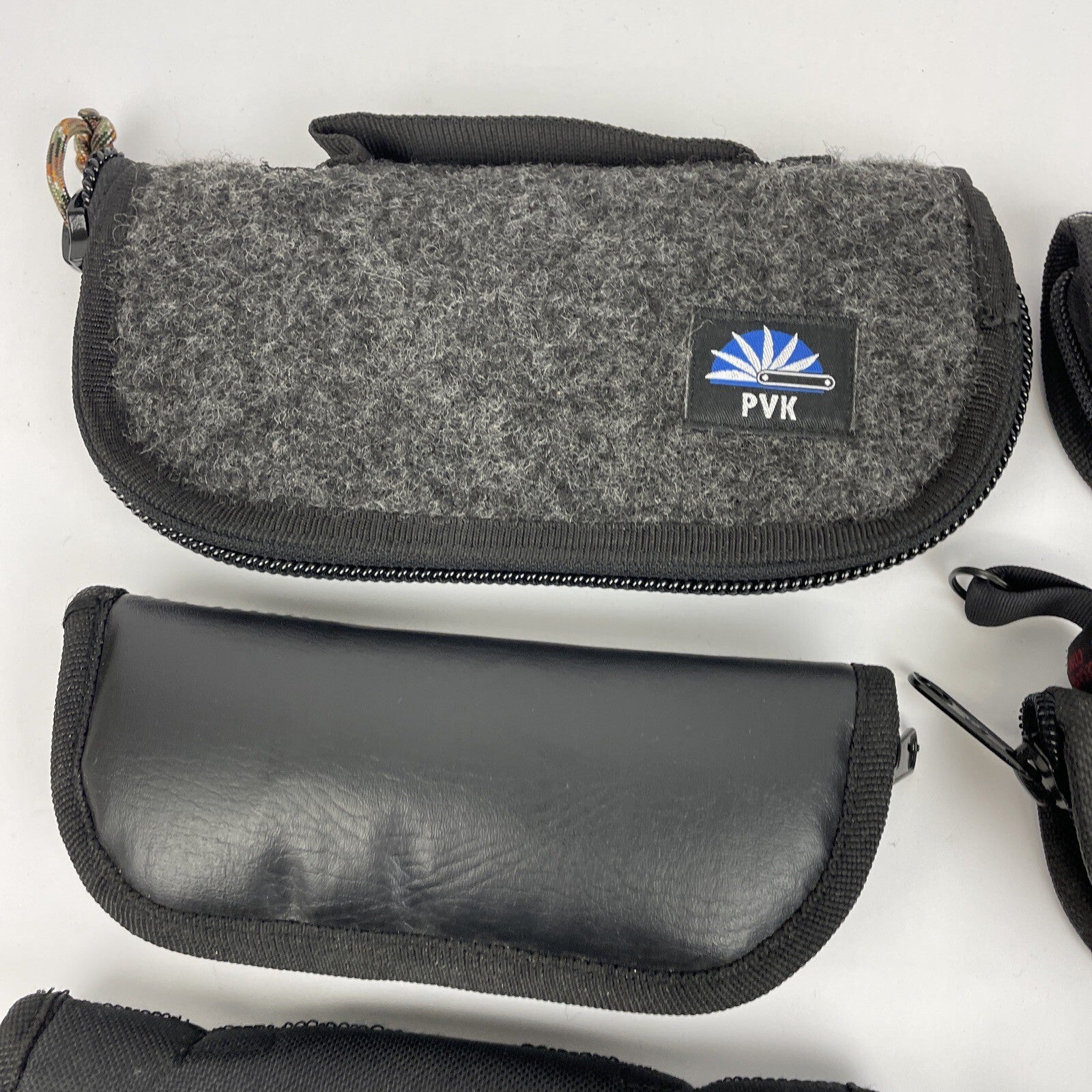 Lot of 6 Carry All Safe and Sound Zip-up Knife Case Large Size 3" X 7" PVK ++