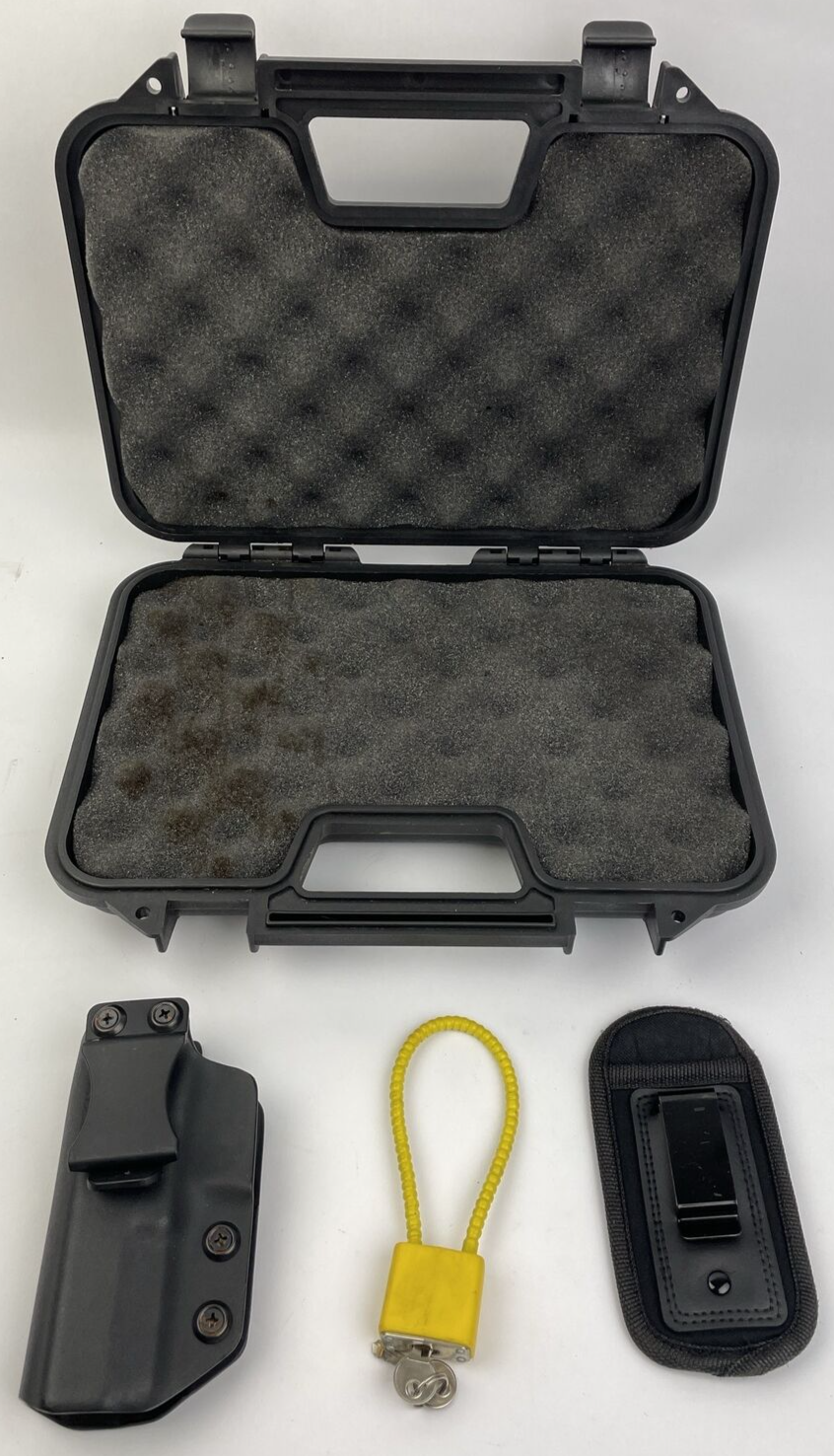 GUN LOT RH Inside Waistband Kydex Holster CC CLIP Carry, Lock, Padded Hard Case