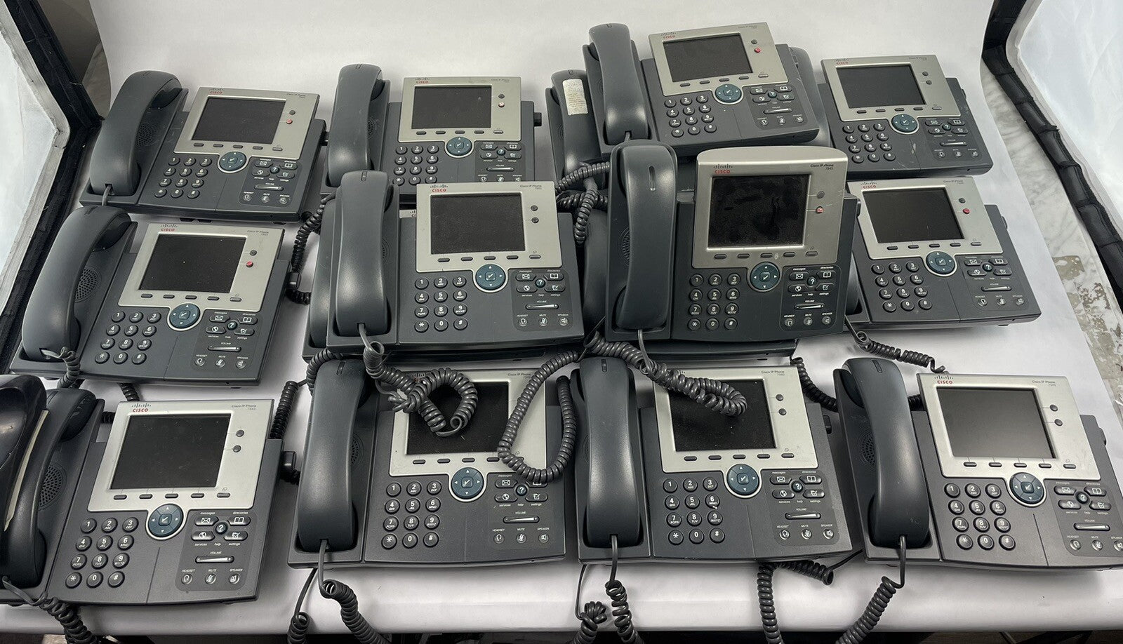 Lot of 15 Cisco CP-7945G 7945 Unified IP Phone Color LCD 5-Inch TFT Display VoIP