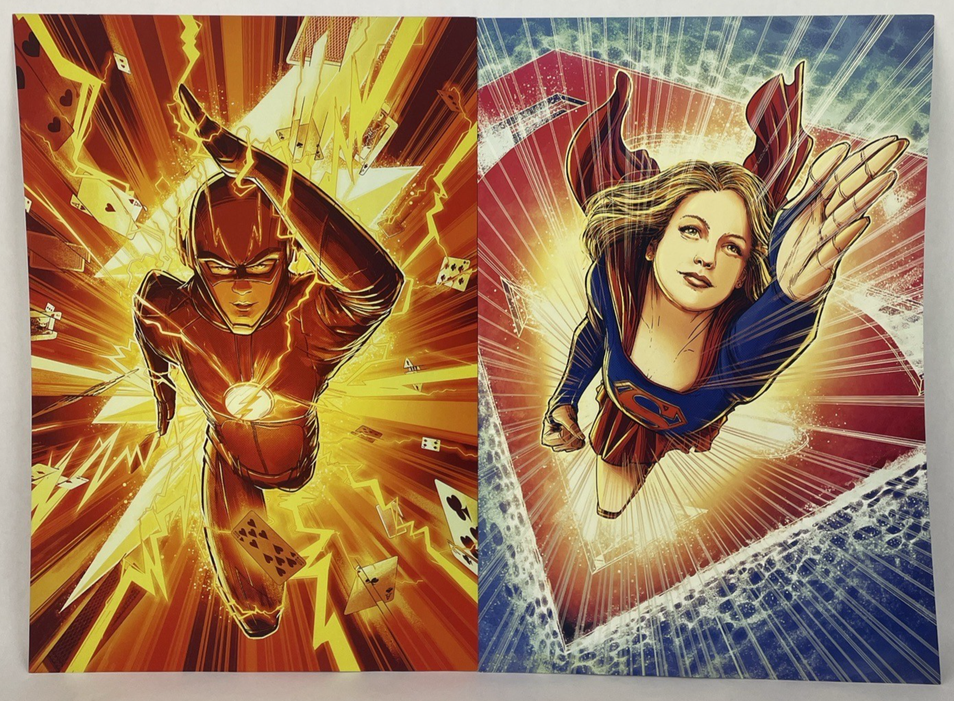 Lot of 2 SUPERGIRL / FLASH Dc Comics CW COMIC CON EXCLUSIVE PROMO Poster (s)