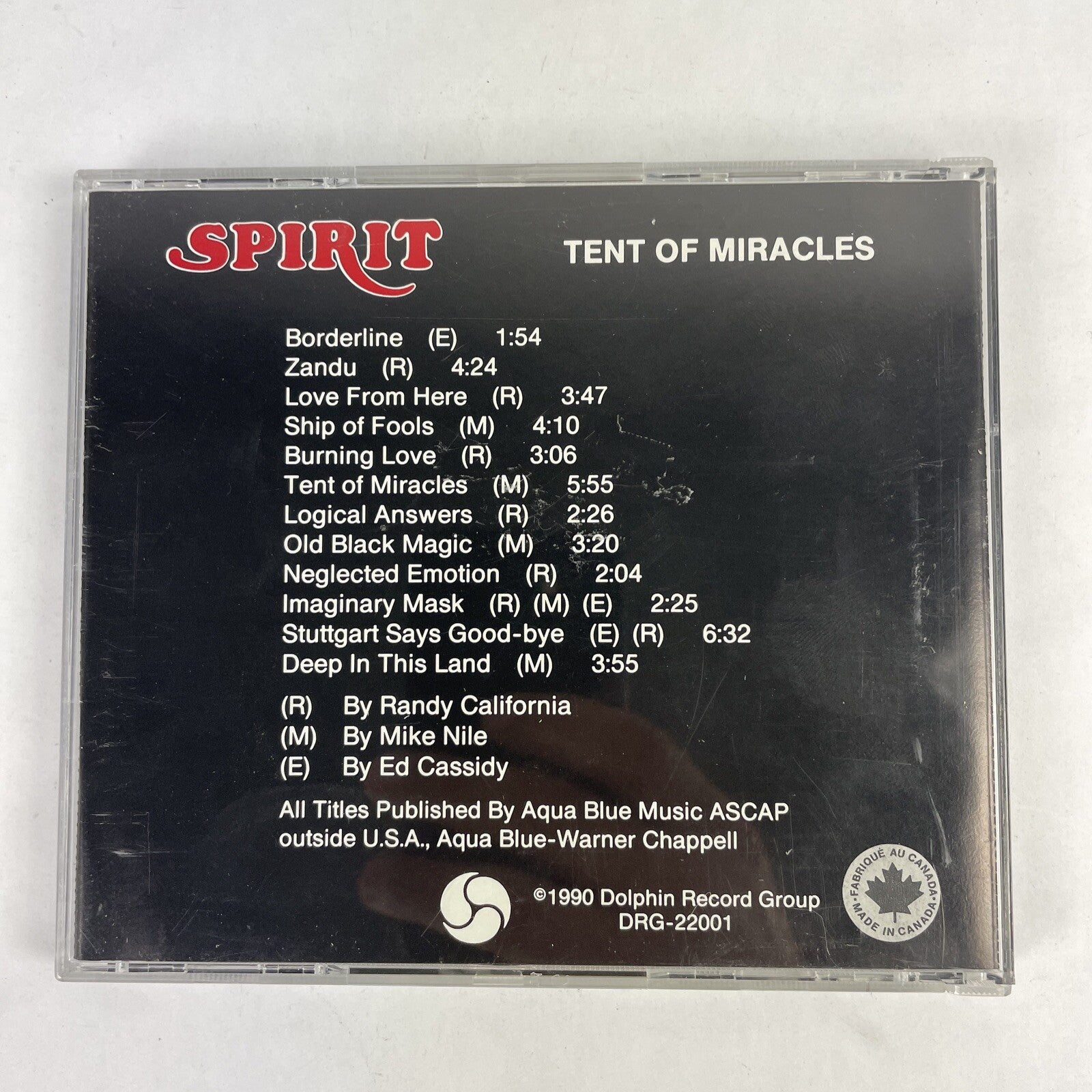 Spirit- Tent Of Miracles CD (1990) #20