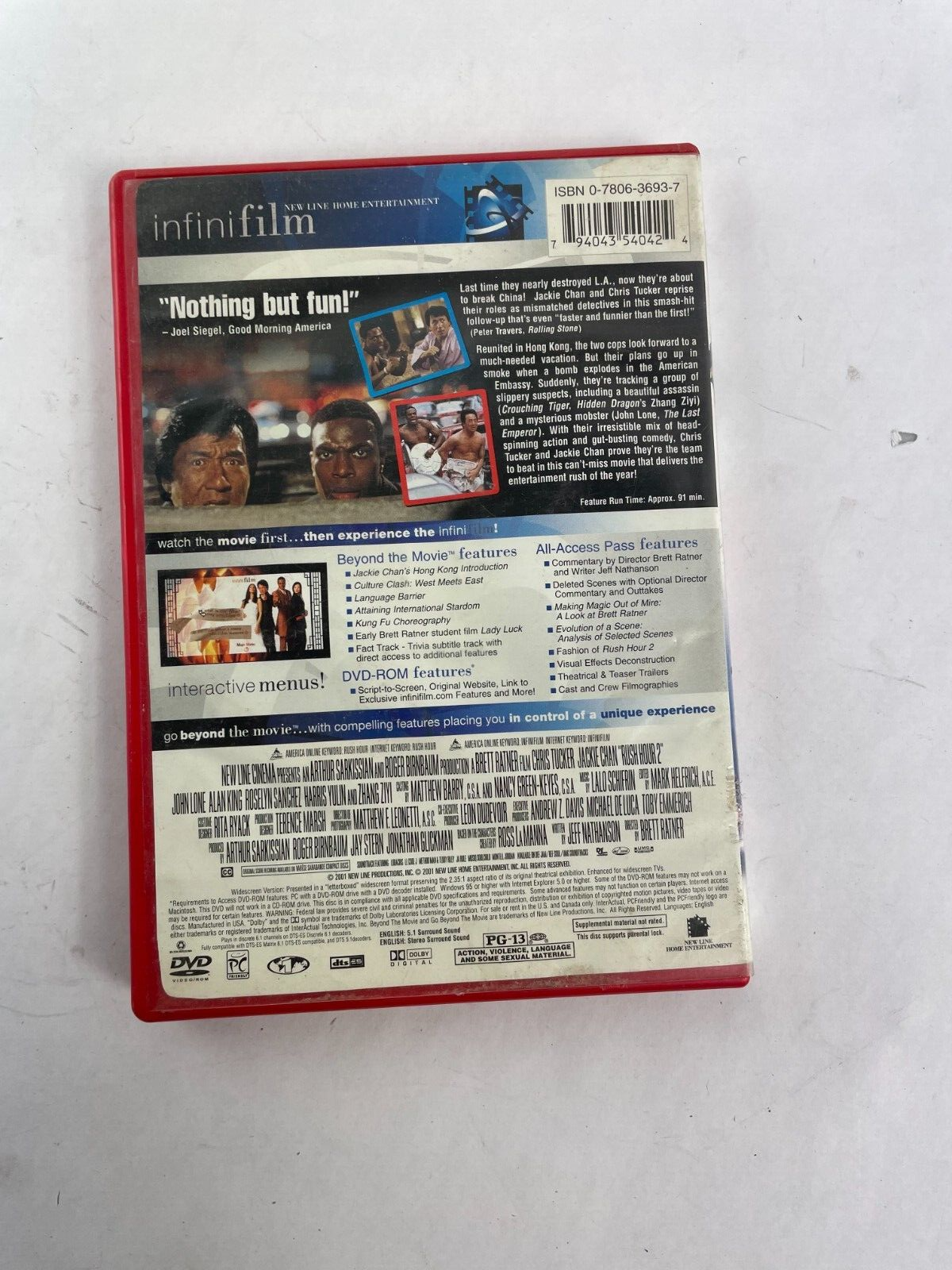 Rush Hour 2 Brett Ratner Film DVD Chris Tucker Jackie Chan