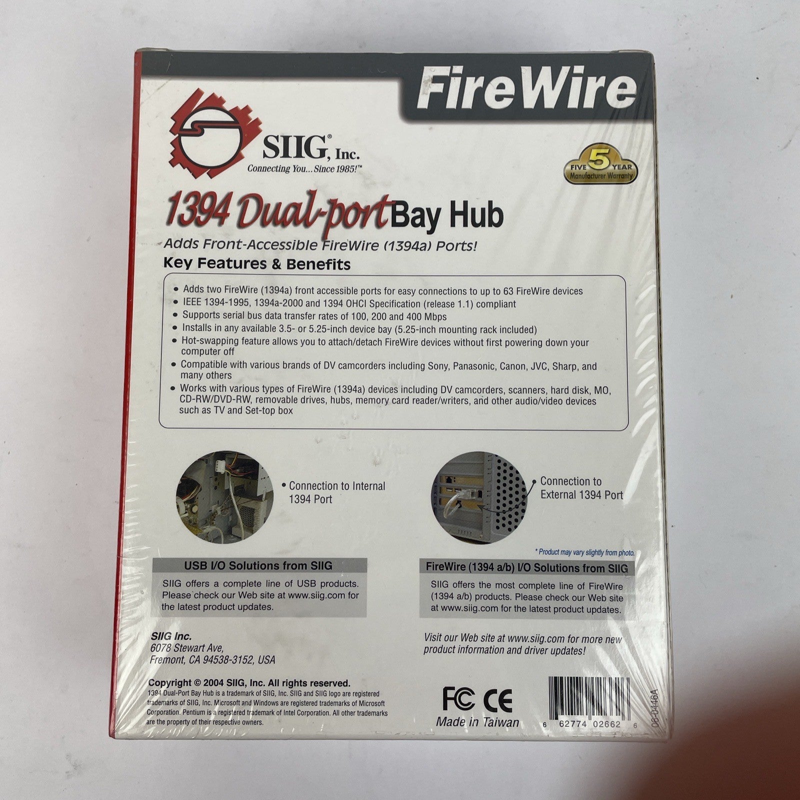 SIIG 1394 Fire Wire NN2651 2-Port External Hub - Brand New Sealed