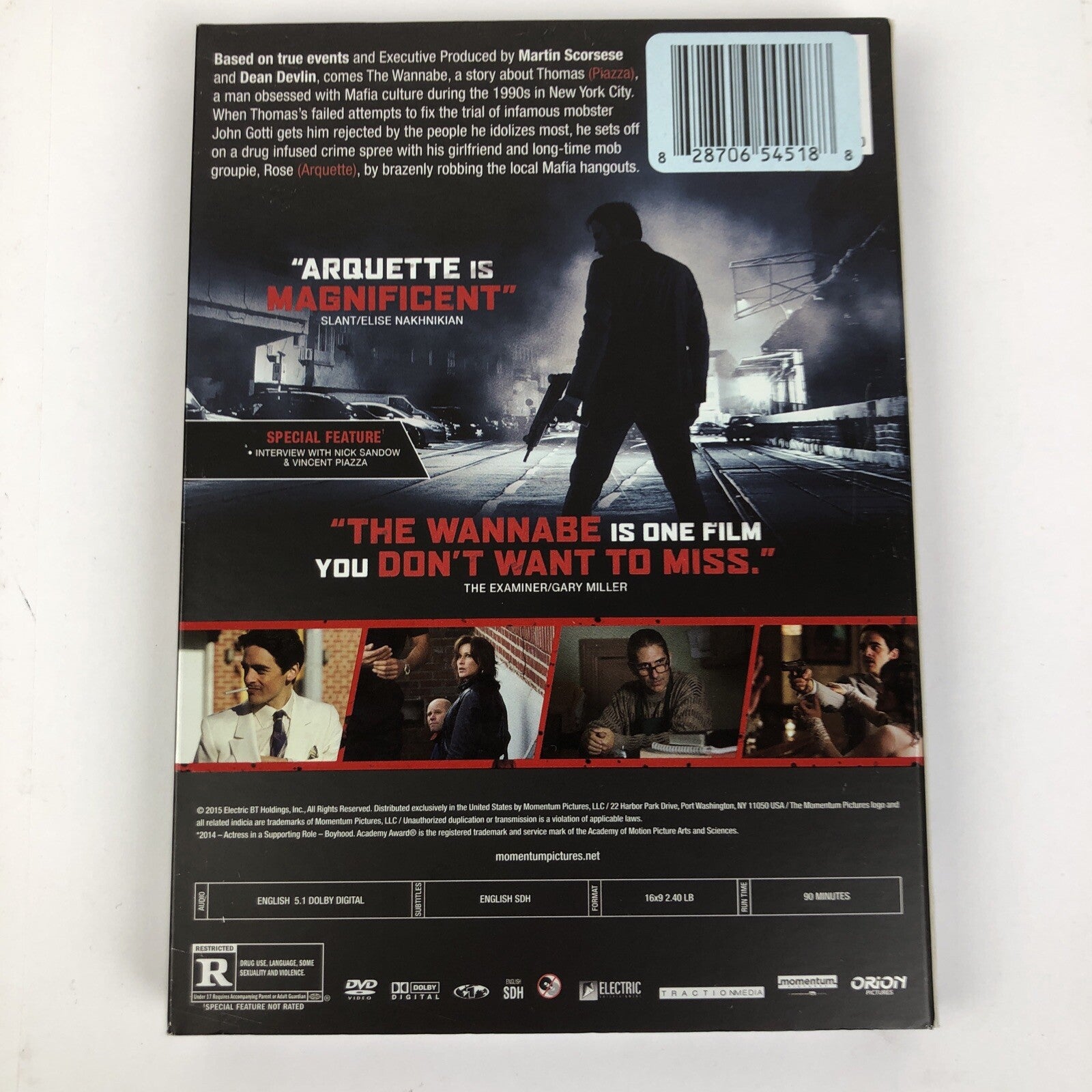 Martin Scorsese The Wannabe (DVD 2016) Patricia Arquette, Vincent Piazza - New