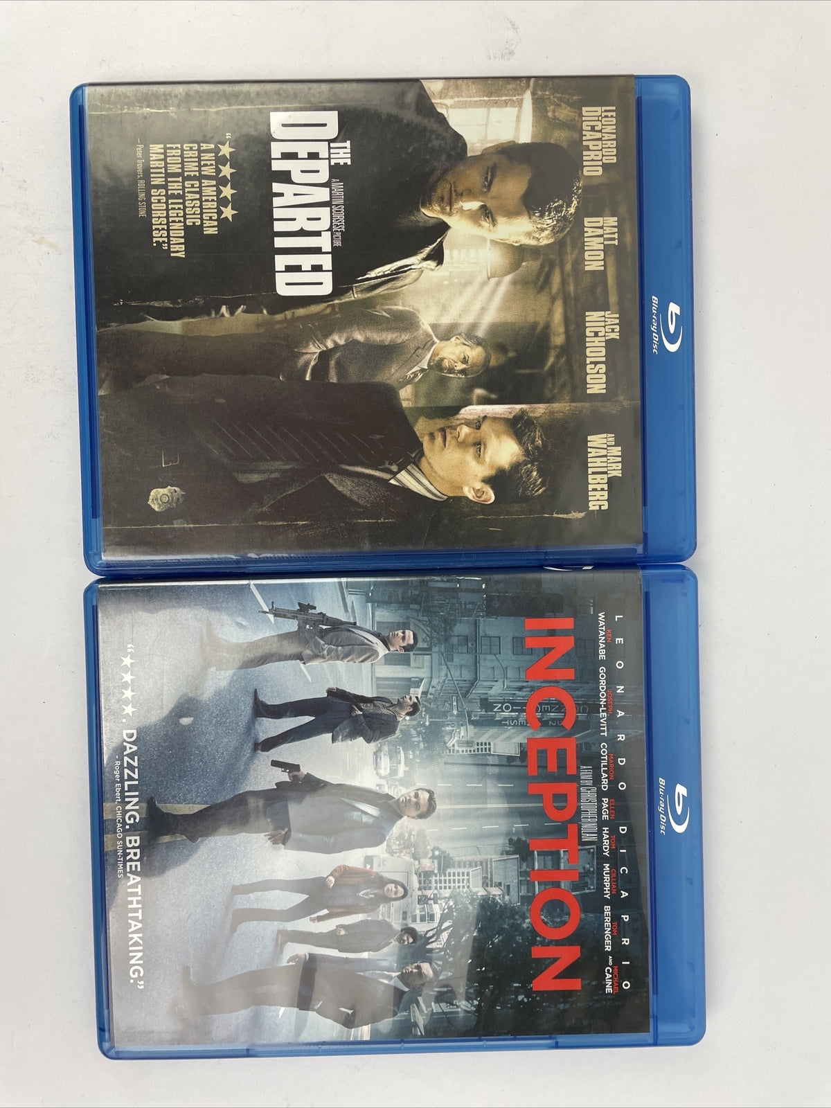 2 x Leonardo Dicaprio Blu-ray Video Lot of 2 - The Departed and Inception - MINT