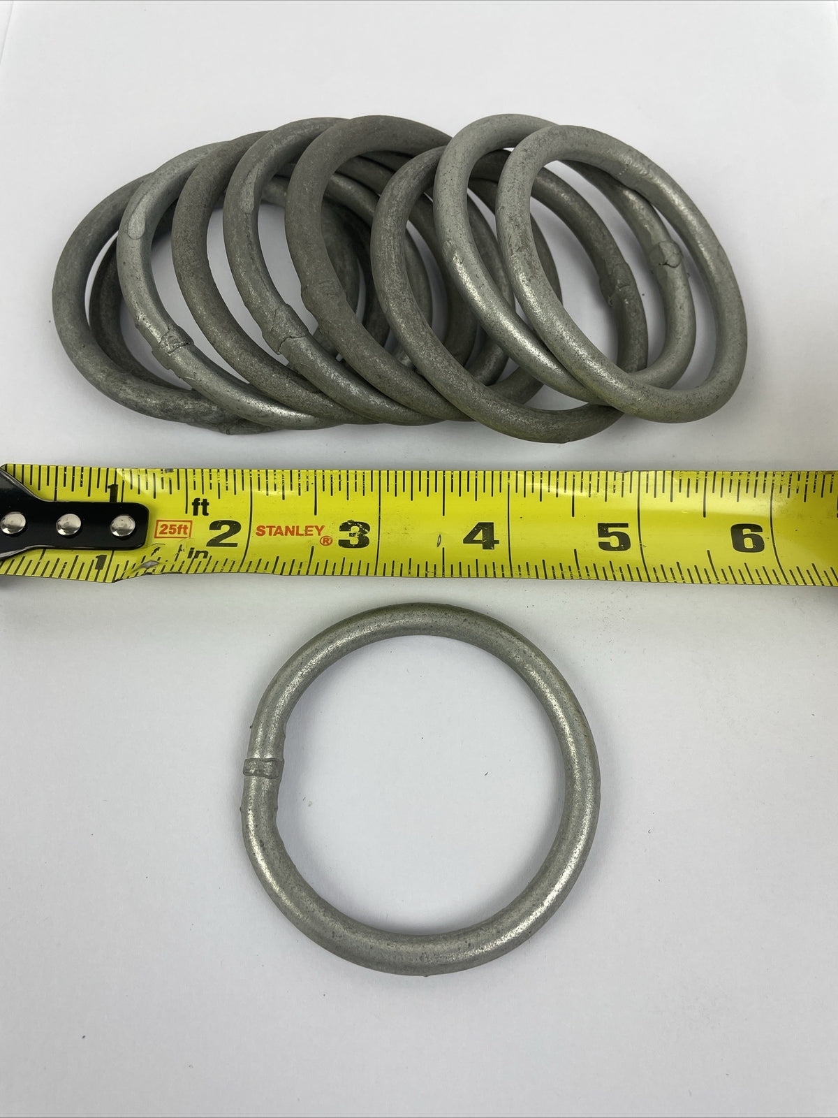Lot of 10 x Metal Ring Welded, 2.15" Internal Diameter OD - approx 2.5" - LOOK